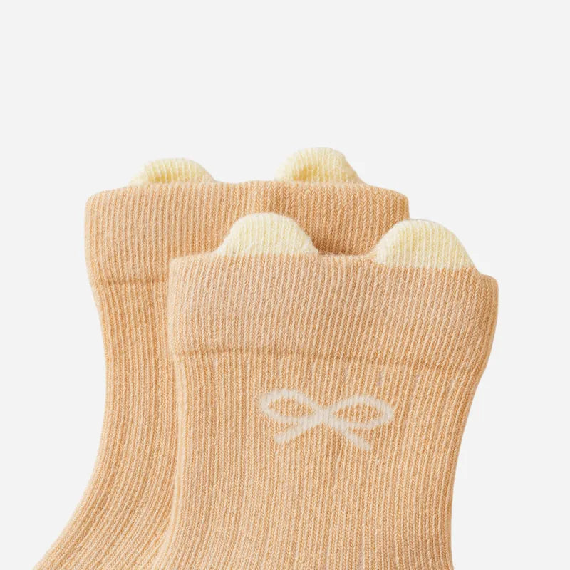 Babies Dainty Bow Grip Socks-3 Pairs