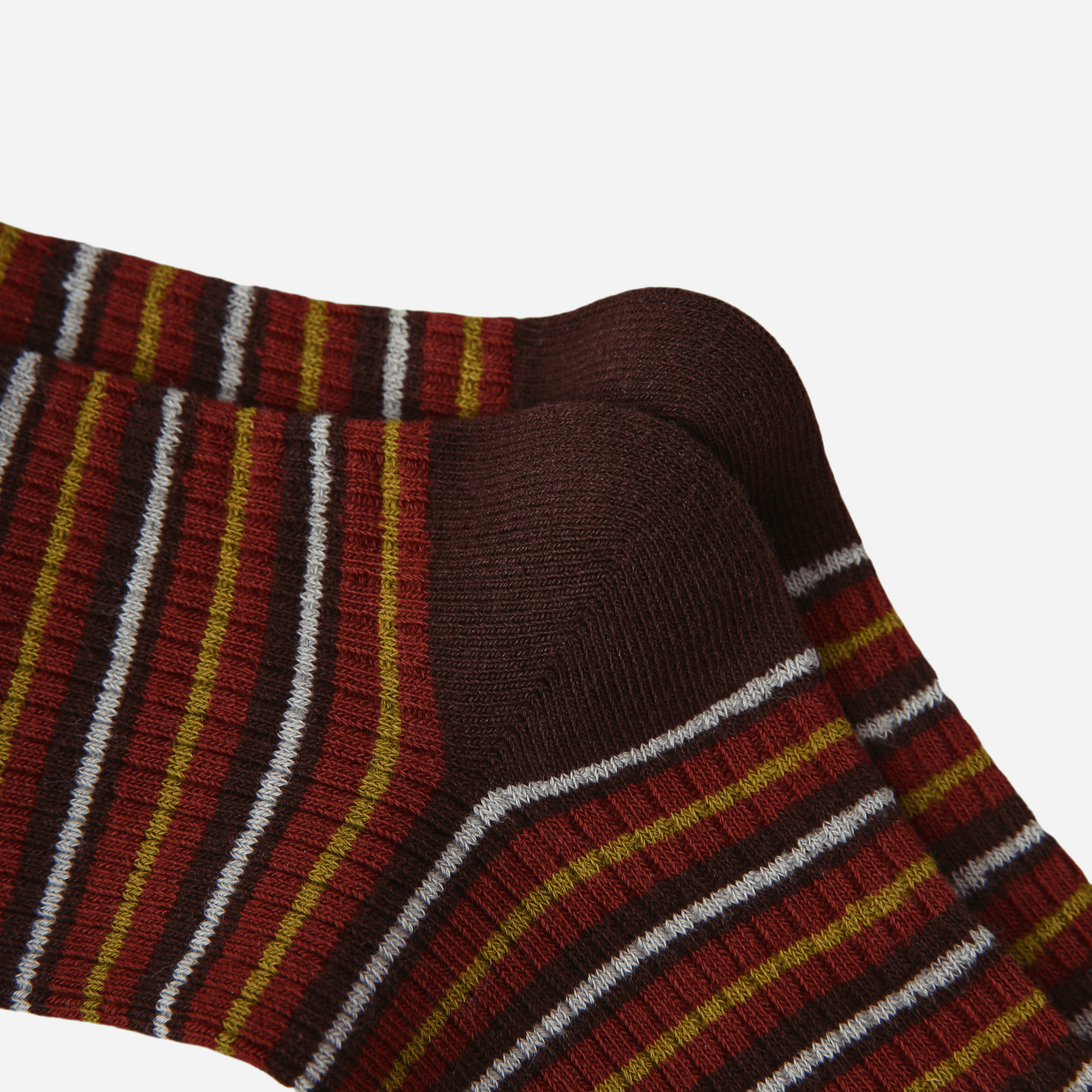Women's Olive Cuff Stripe Crew Socks - Single Pair