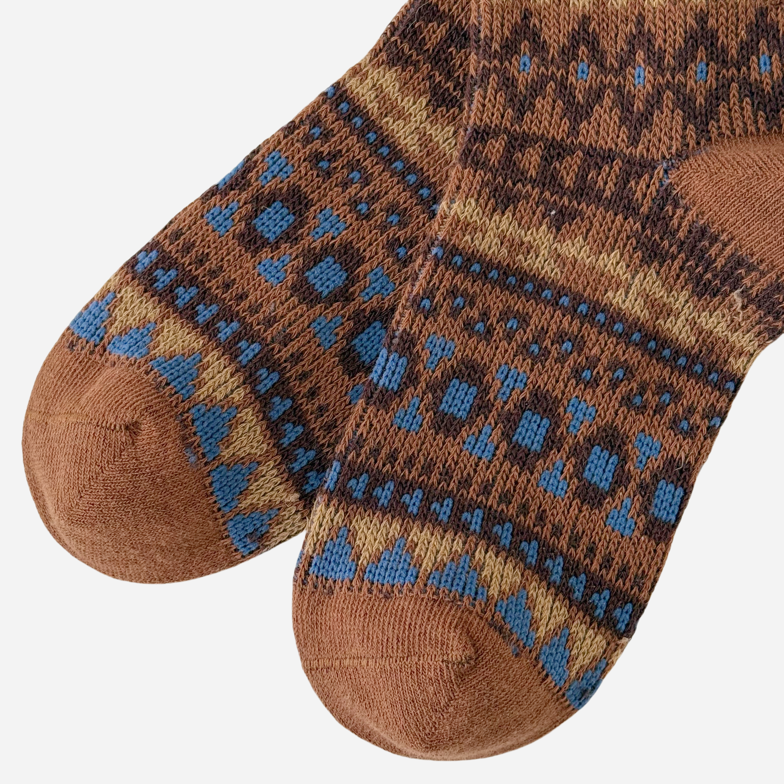 Kid's Fair Isle Crew Socks - 4 Pairs