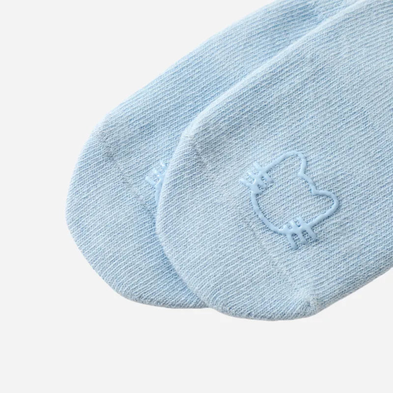 Babies Solid No-slip Socks-4 Pairs