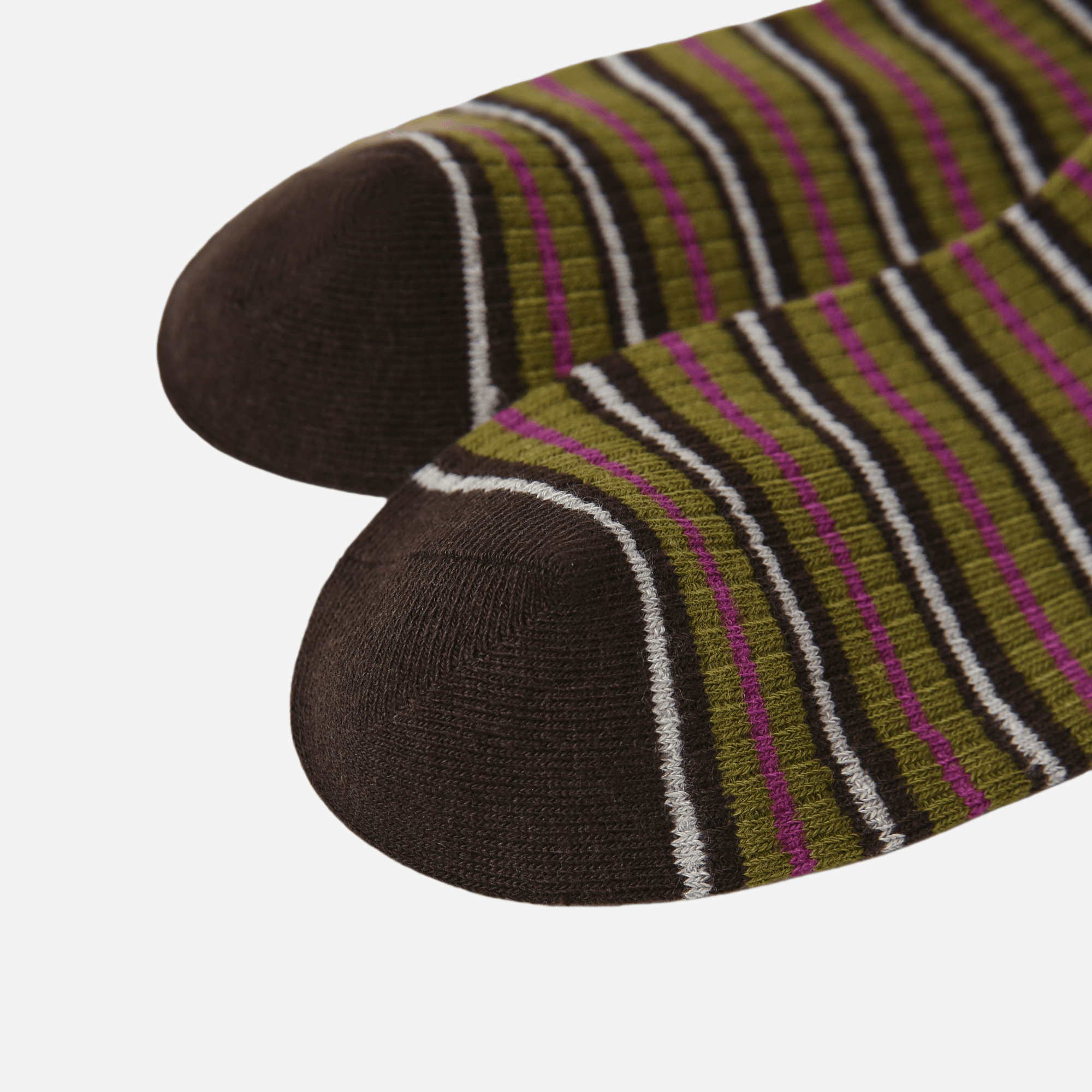 Women's Purple Cuff Stripe Crew Socks - Single Pair