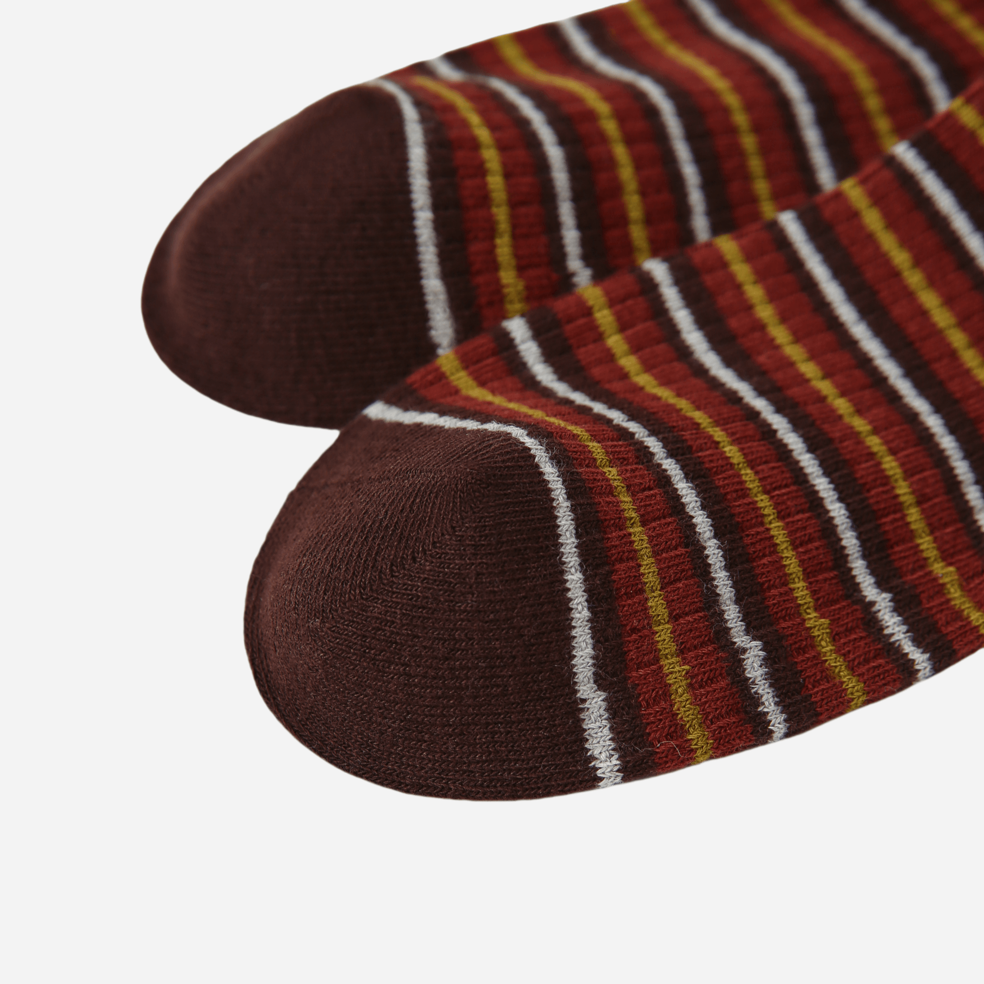 Women's Olive Cuff Stripe Crew Socks - Single Pair