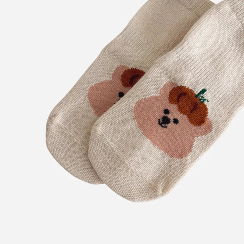 Babies Bunny& Bear Grip Socks-4 Pairs