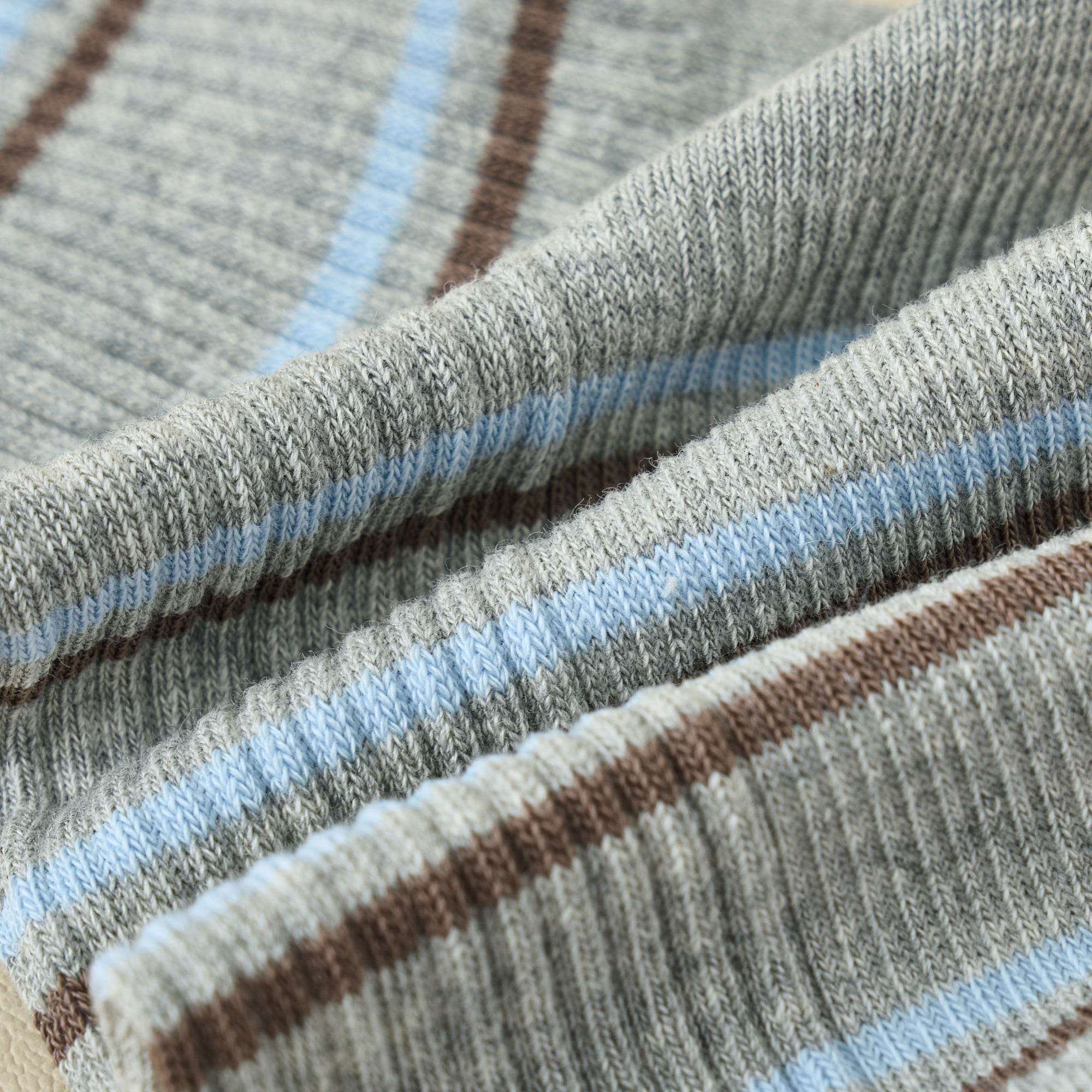 Women's Button Cuff Striped Crew Socks - Single Pair