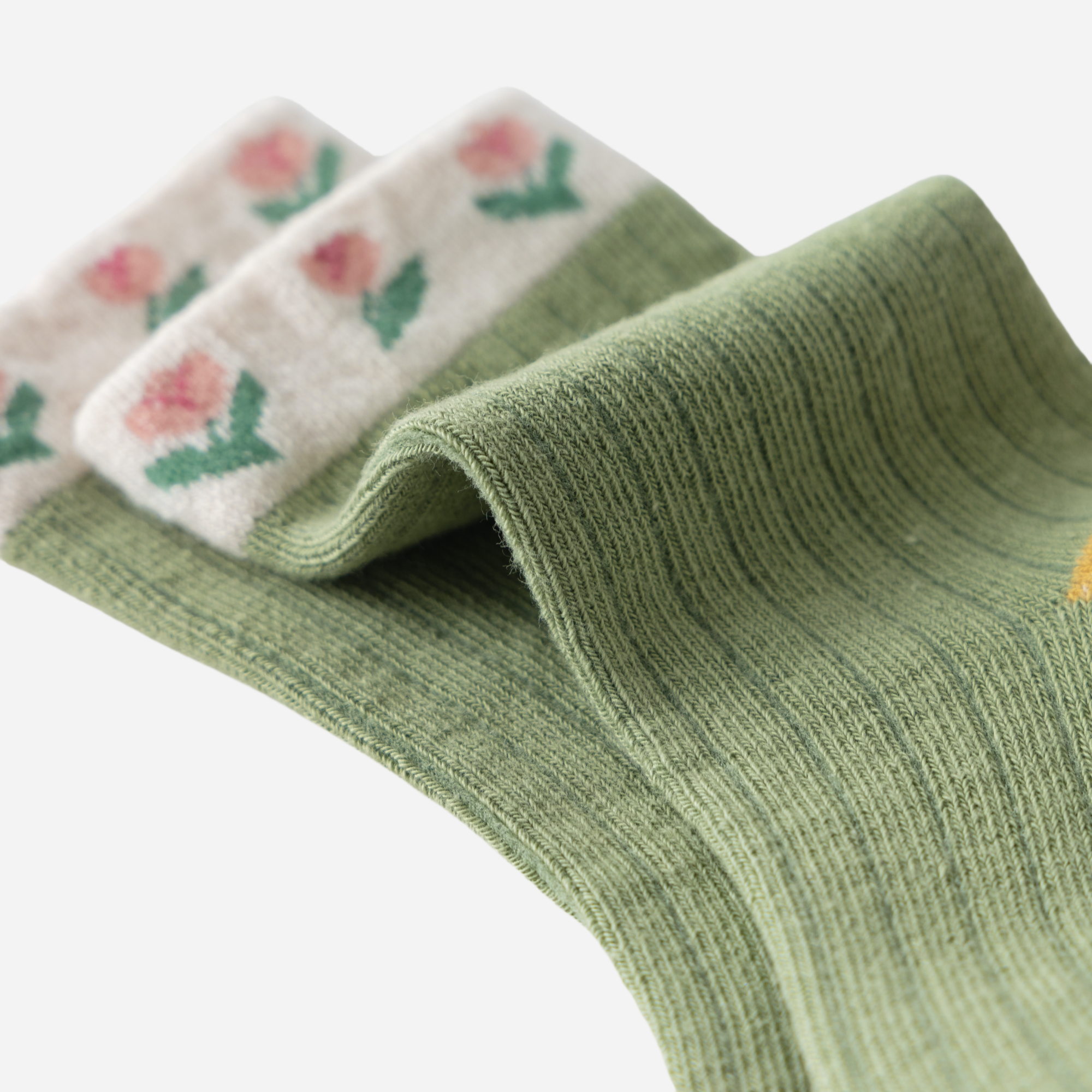 Kid's Floral Garden Crew Socks - 5 Pairs