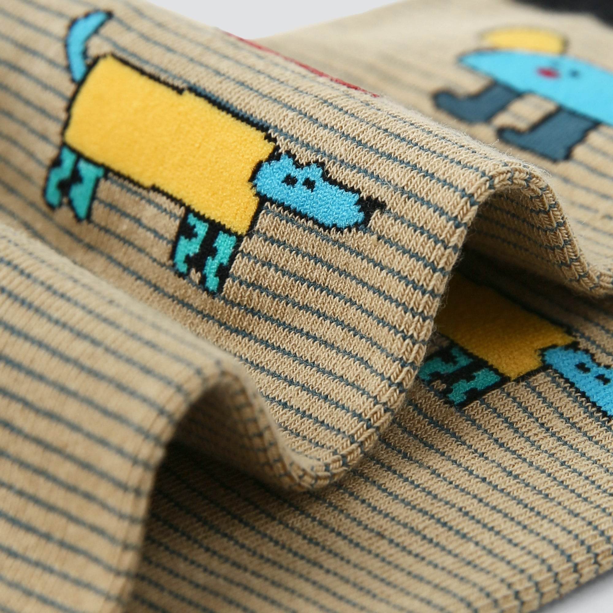 Women's Whimsical Doodle Crew Socks - 3 pairs