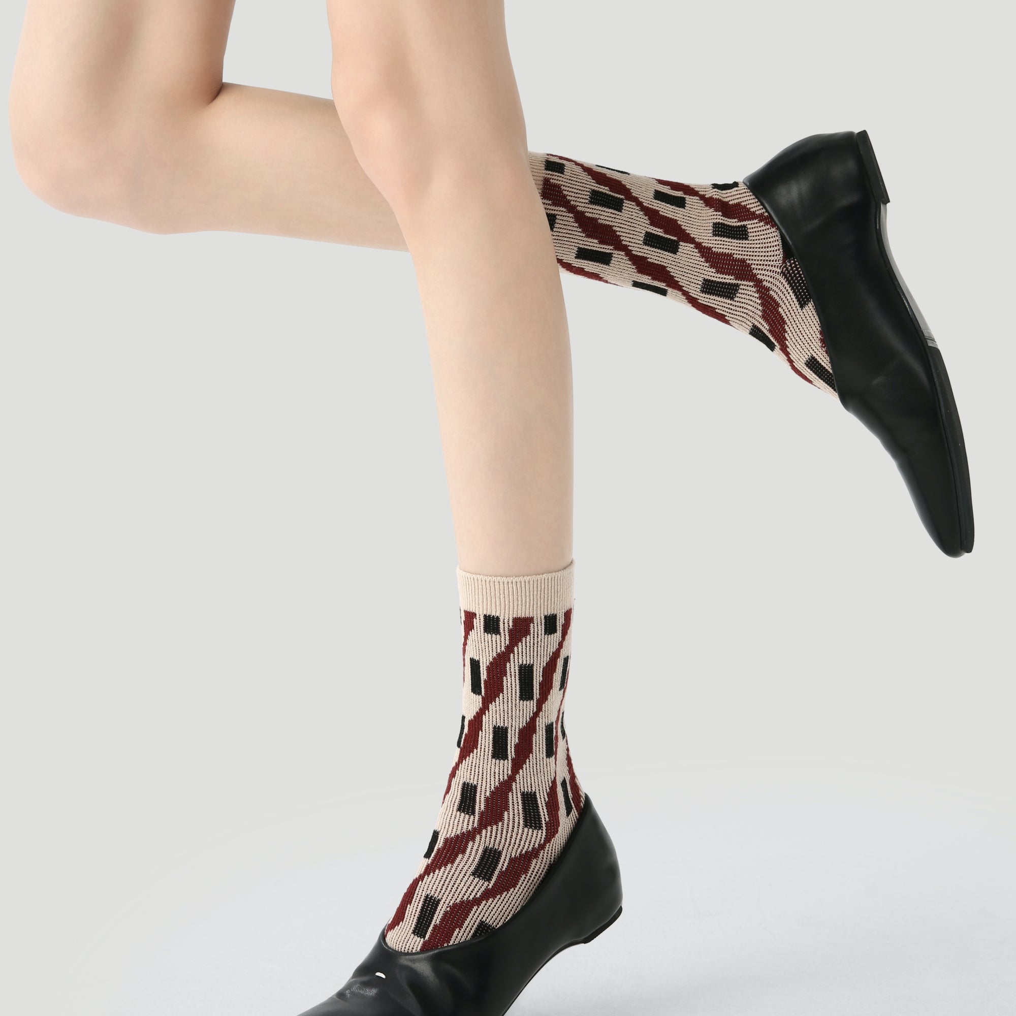 Women's Grid Rhythm in Coffee Berry-3 Pack