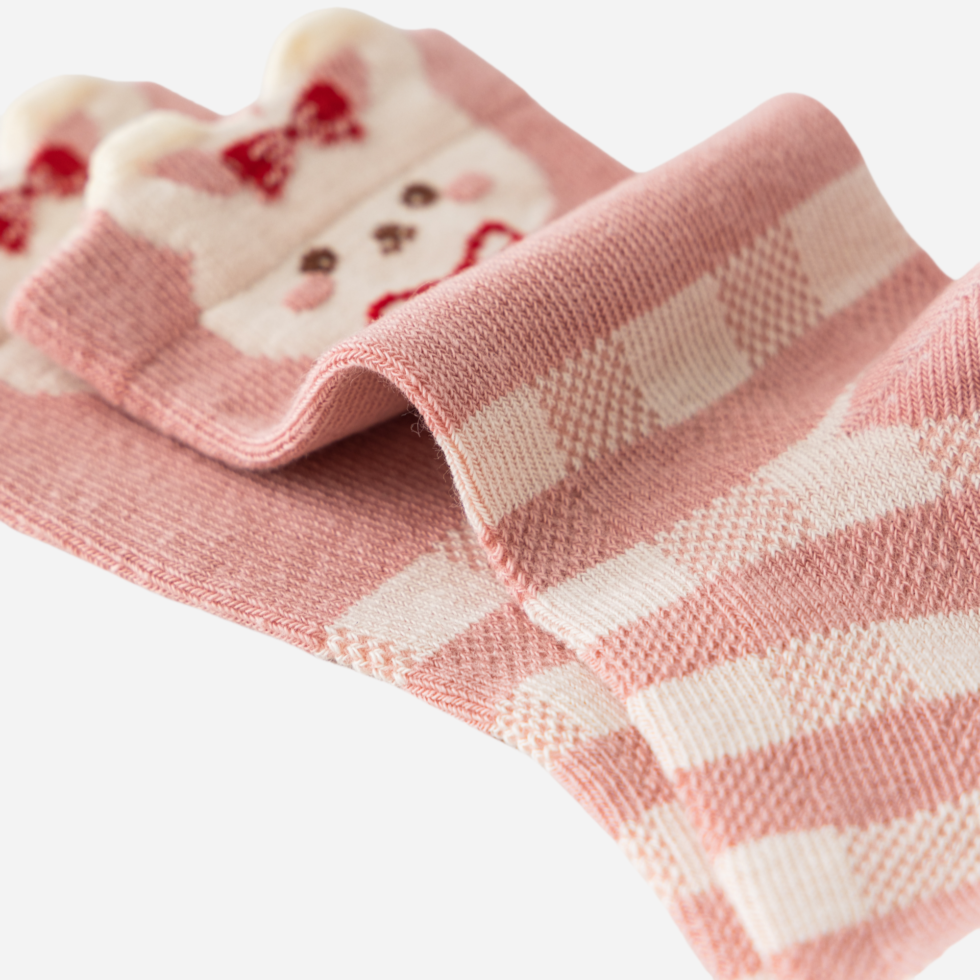 Kid's Sweet Bunny & Cherry Socks - 5 Pairs