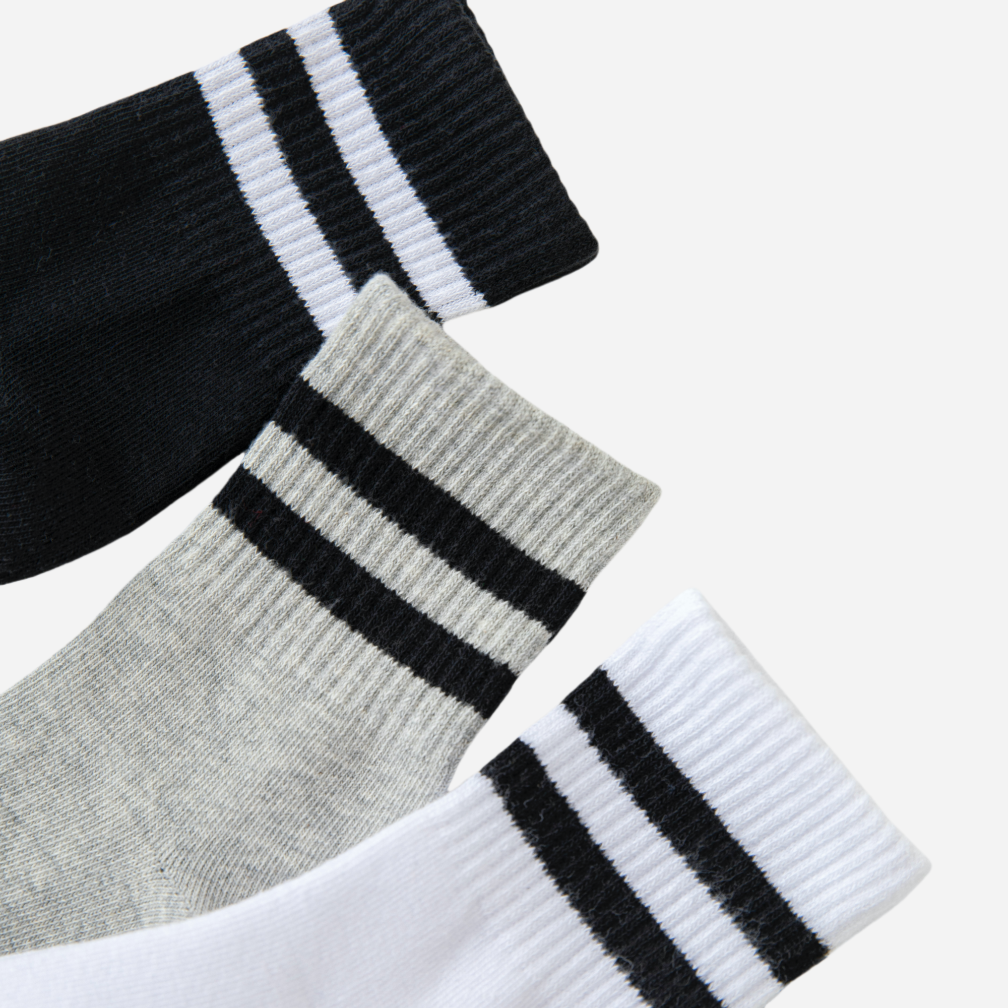 Kid's Retro Stripe Crew Socks - 3 Pairs