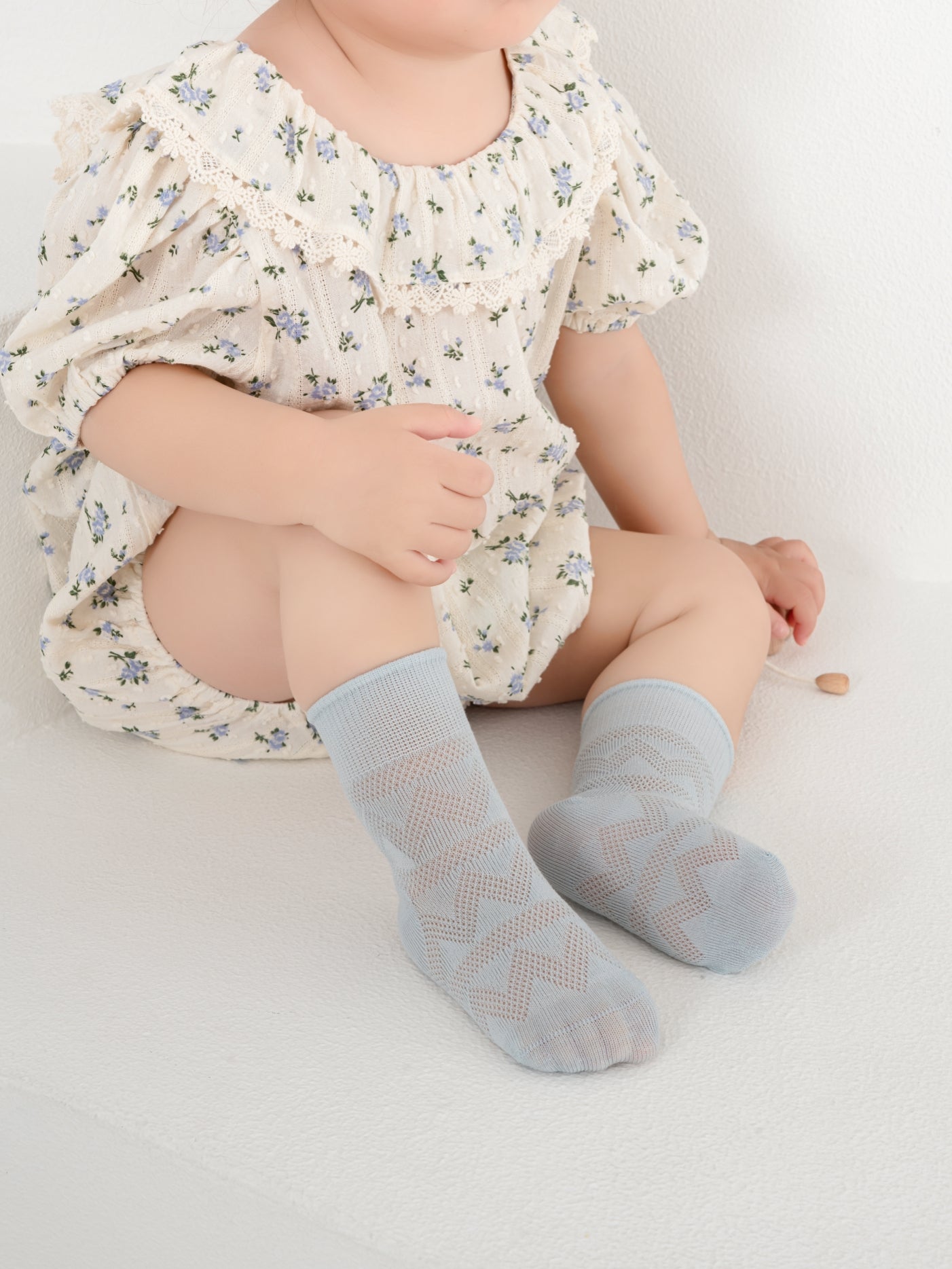 Babies' Ultra-Breathable Mesh Crew Socks-5 Pack