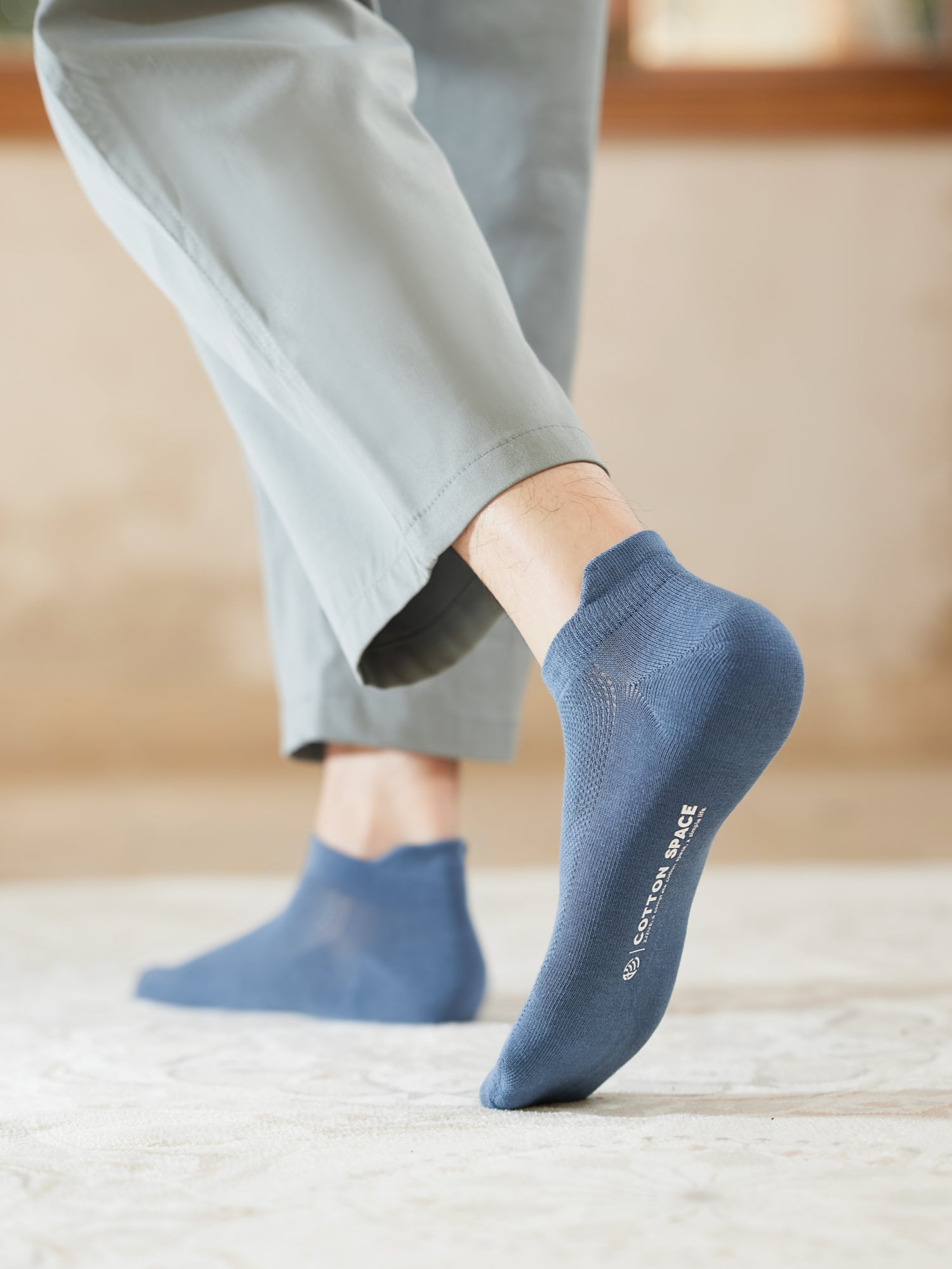 Men's Cotton Invisible Ankle Socks-1 Pack