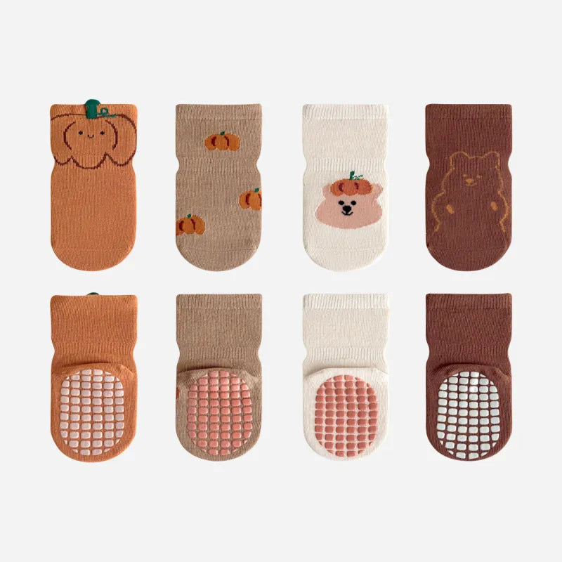 Babies Bunny& Bear Grip Socks-4 Pairs