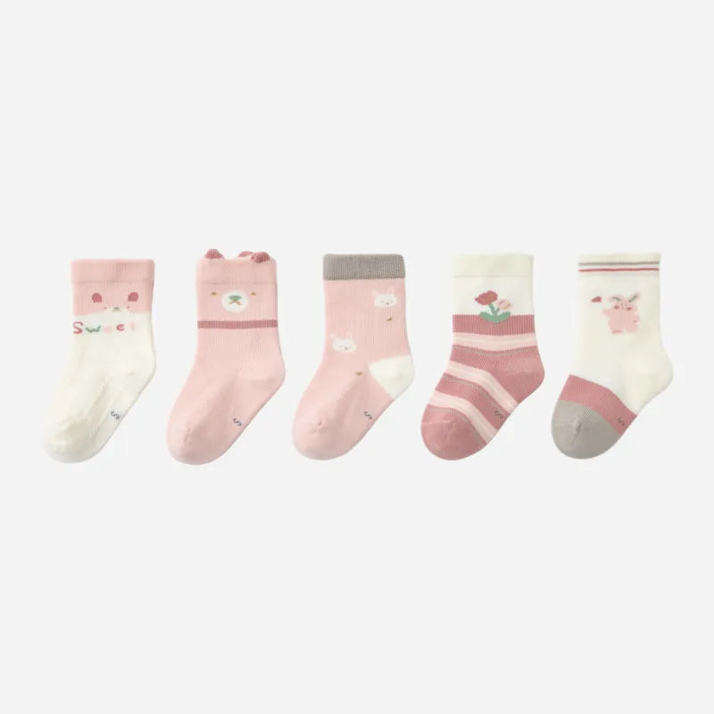 Babies The Strawberry Patch Socks-5 Pairs