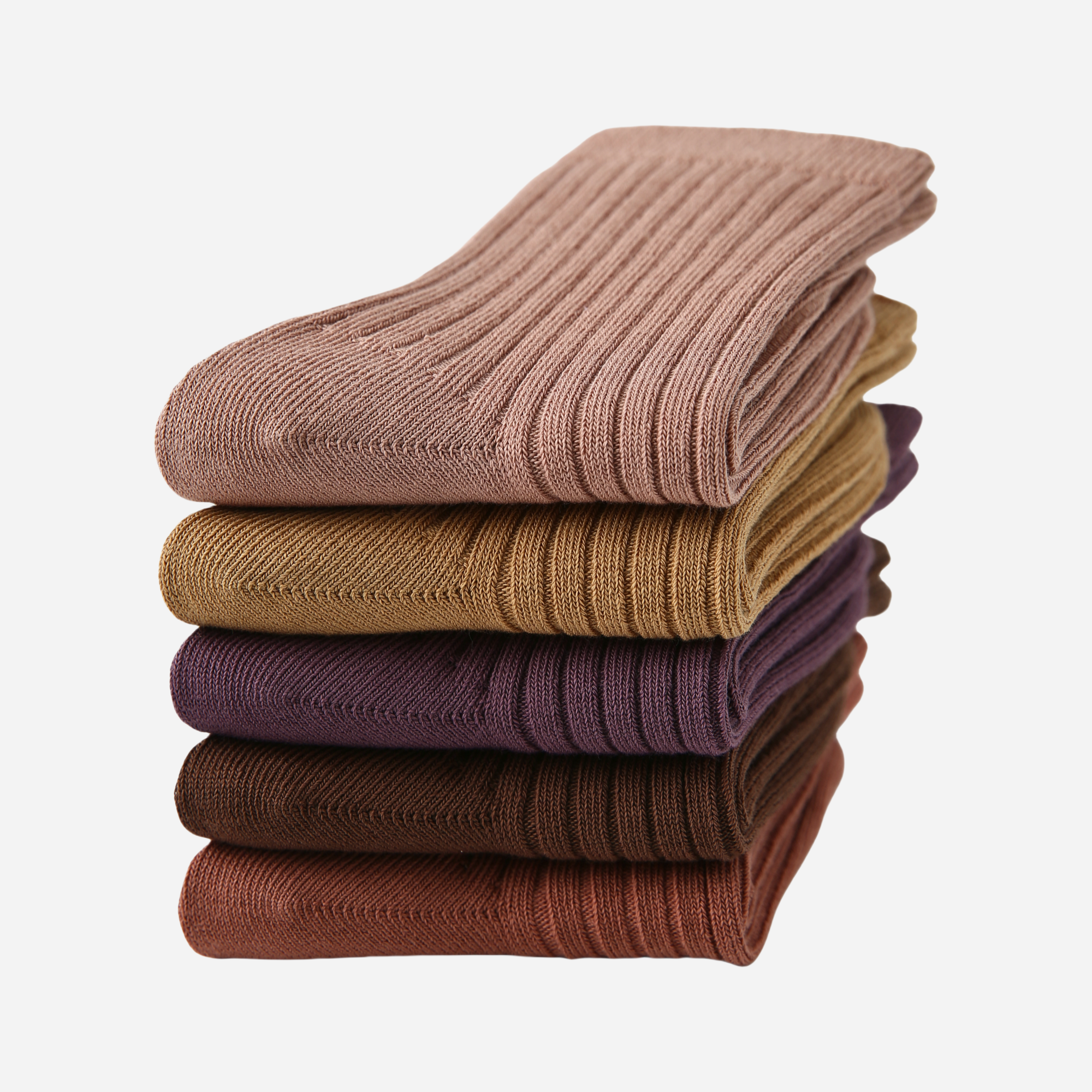 Kid's Classic Solid Color Ribbed Socks  C - 5 Pairs