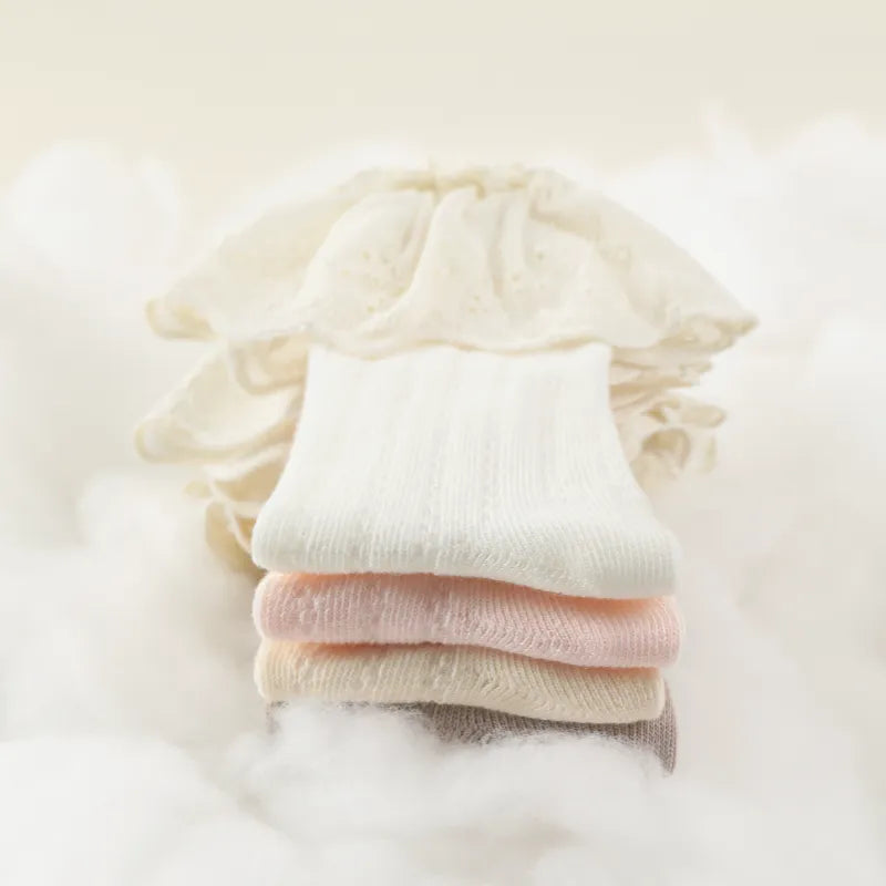 Babies Victorian Lace Knee Highs-3 Pairs
