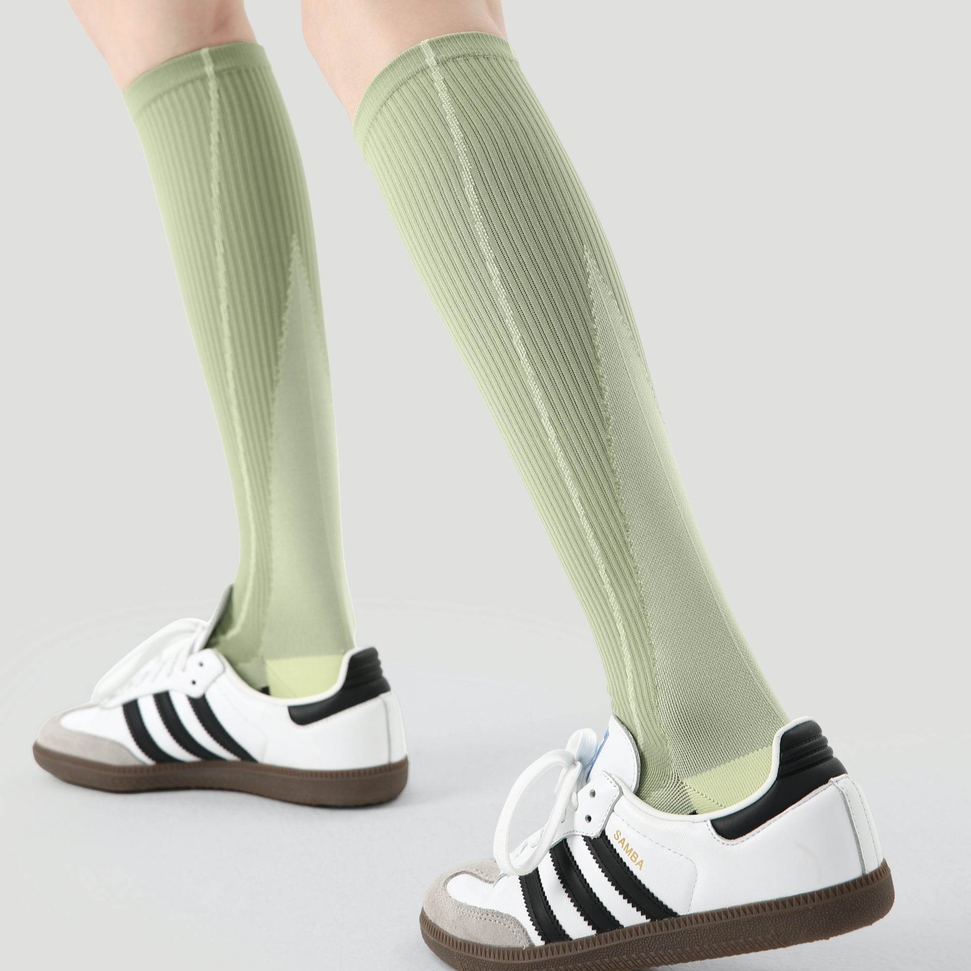 Women's Performance Knee-High Hiking Socks - Olive & Volt