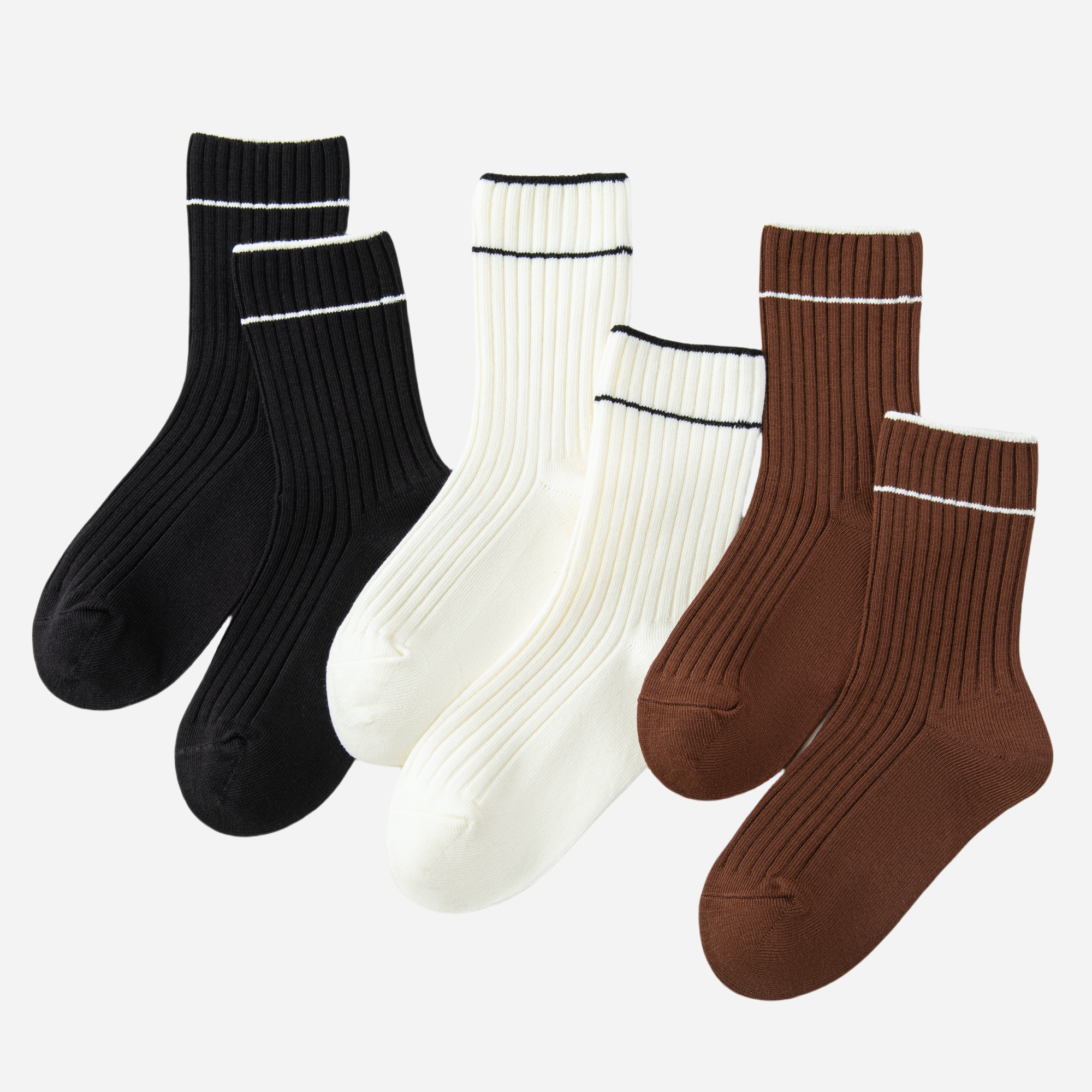 Kid's Modern Basic Crew Socks - 3 Pairs