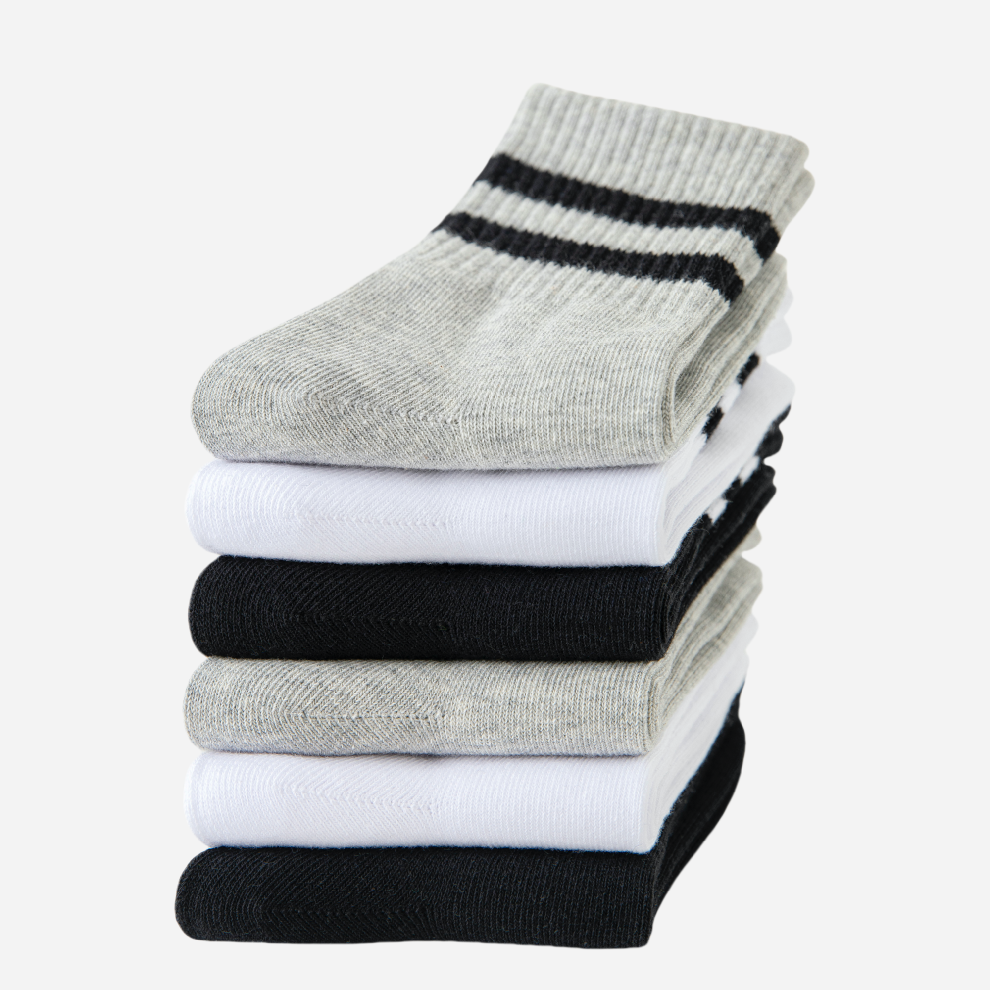 Kid's Retro Stripe Crew Socks - 3 Pairs