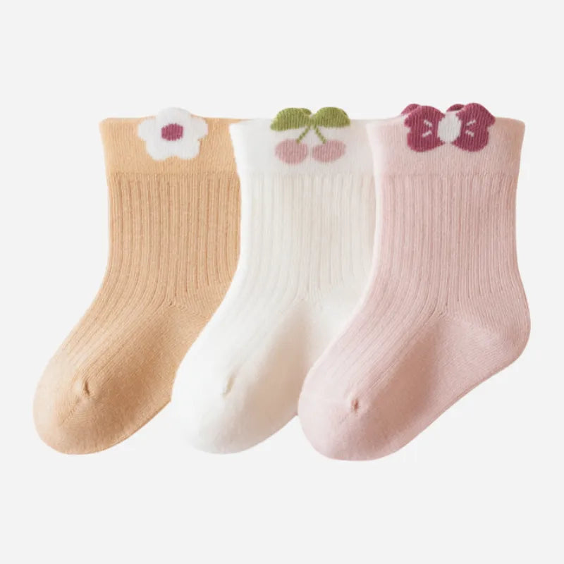 Babies Garden Party Socks-3 Pairs