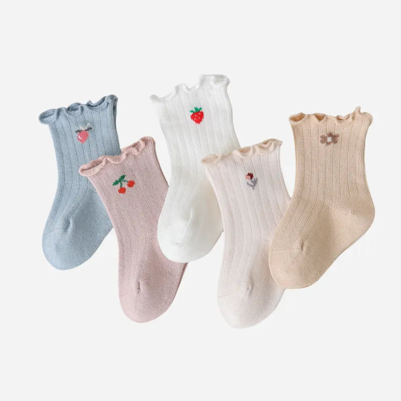 Babies Berry Cute Crew Socks-3 Pairs