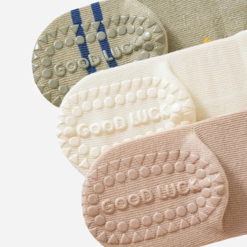 Babies Lucky Pals Grip Socks-3 Pairs