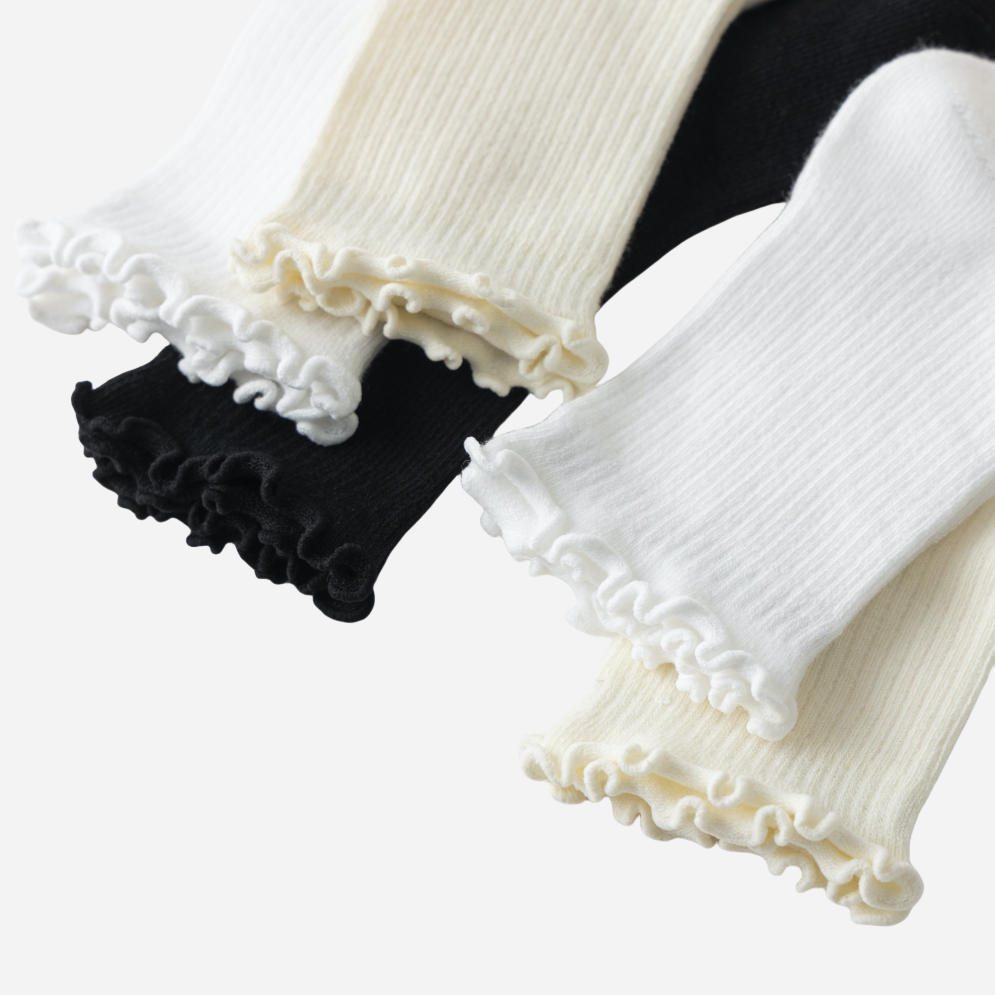 Kid's Lettuce Edge Crew Socks - 5 Pairs