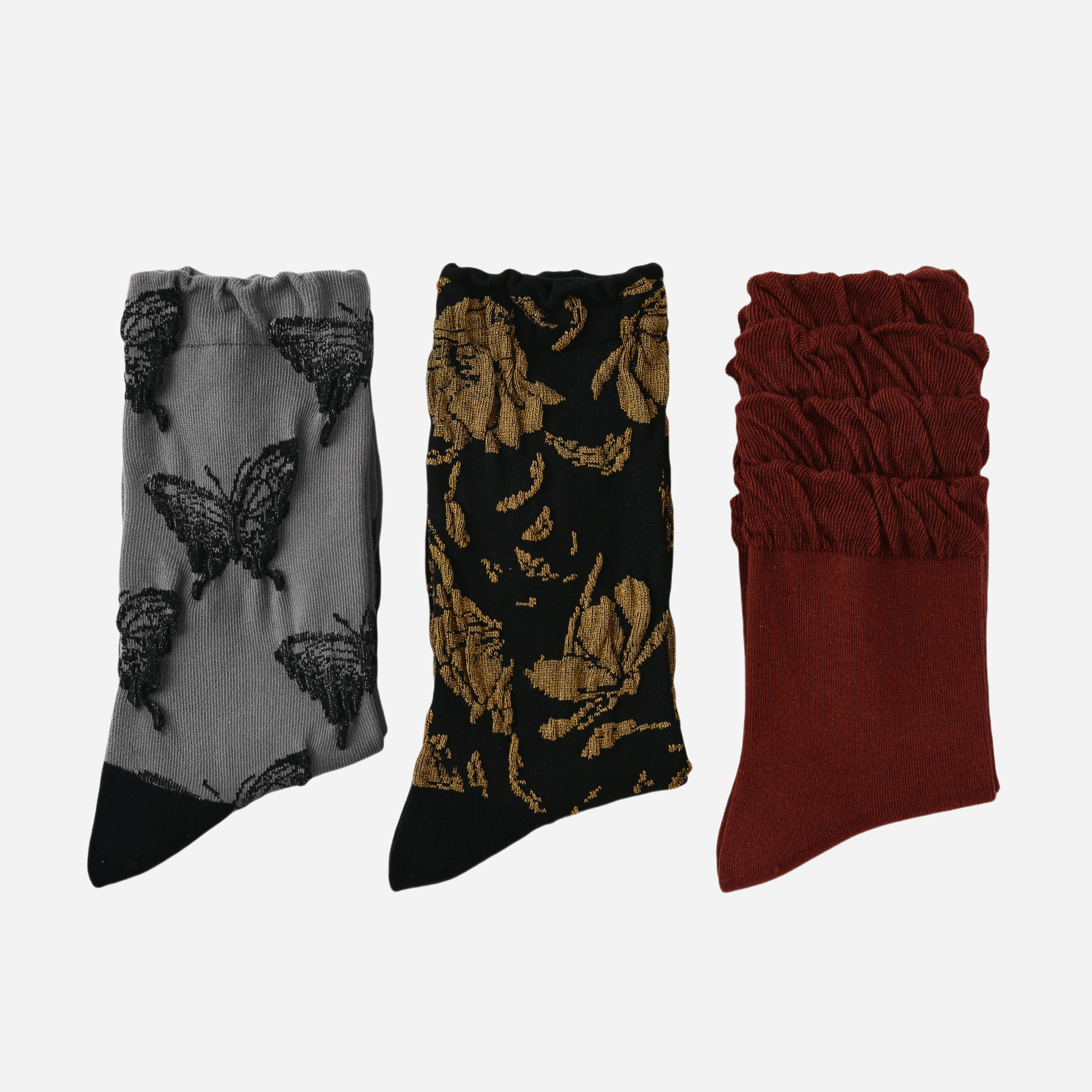 Women's Dark Romance Crew Socks - 3 pairs