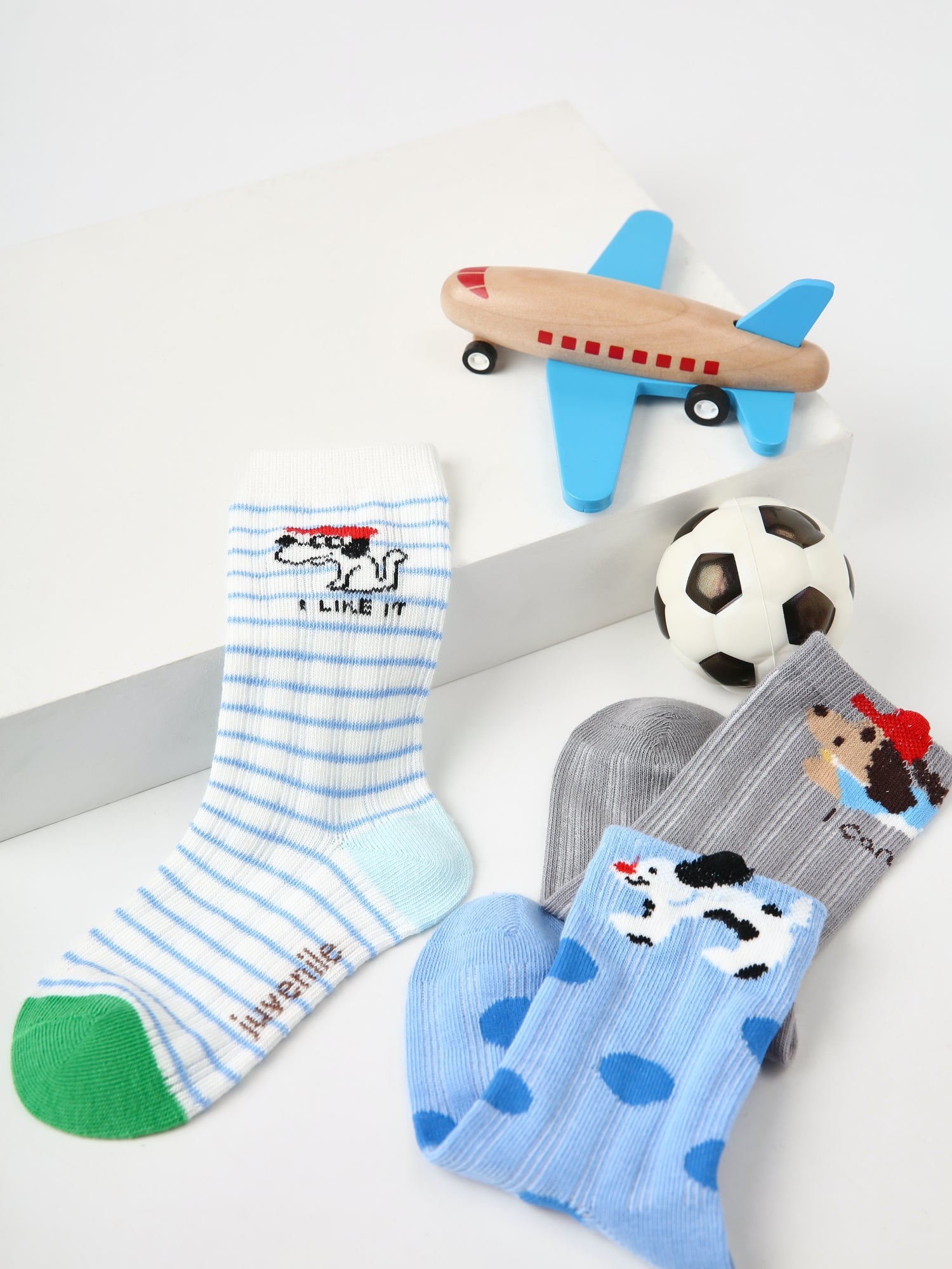 Kids' Red Cap Crew-4 Pack