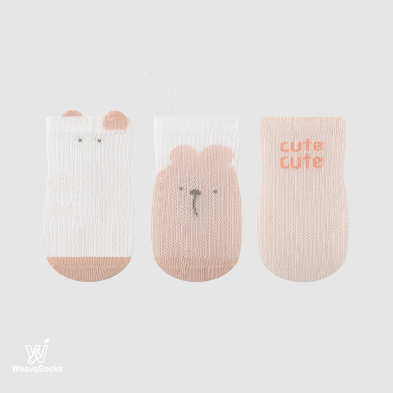 Babies' Mesh Grip Socks-3 Pack