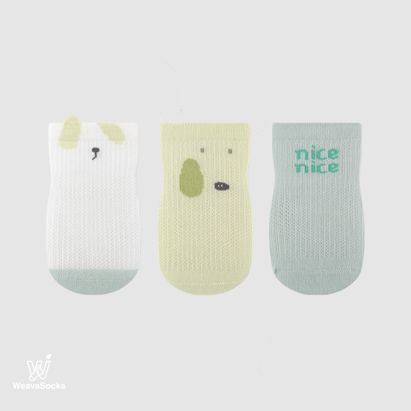 Babies' Mesh Grip Socks-3 Pack