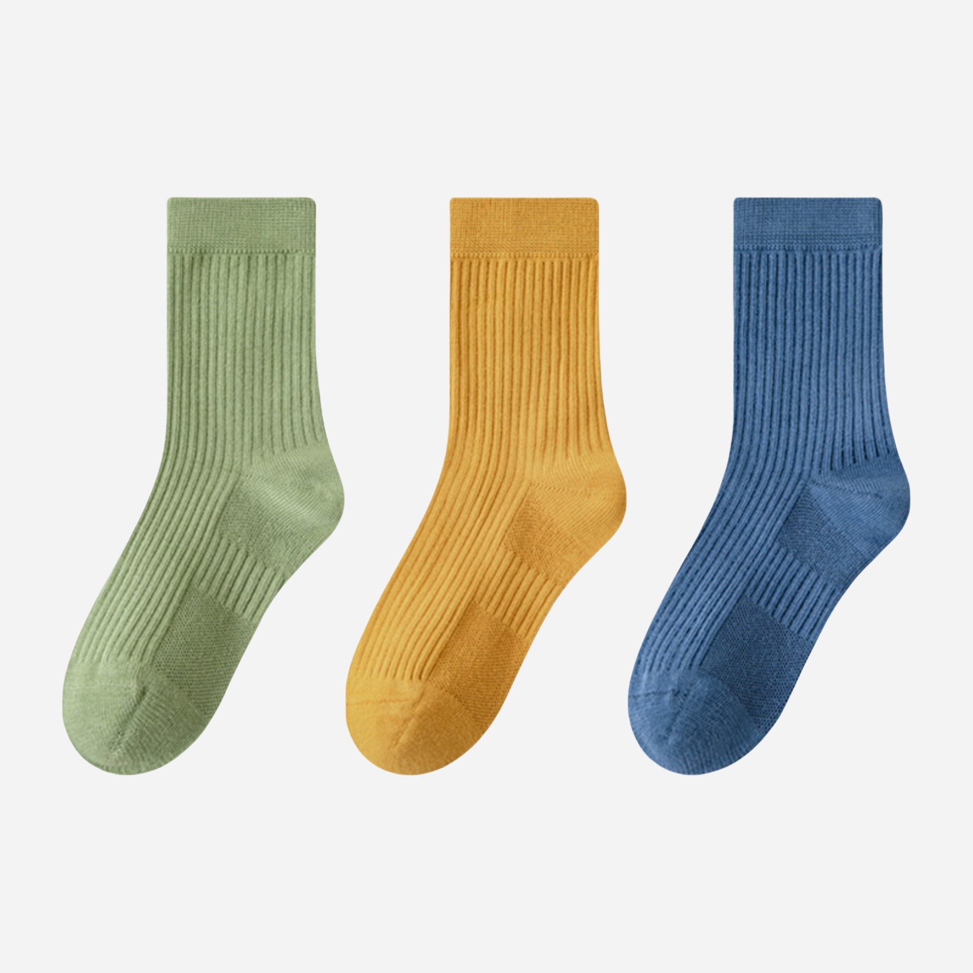 Kid's Unisex Ribbed Socks - 3 Pairs