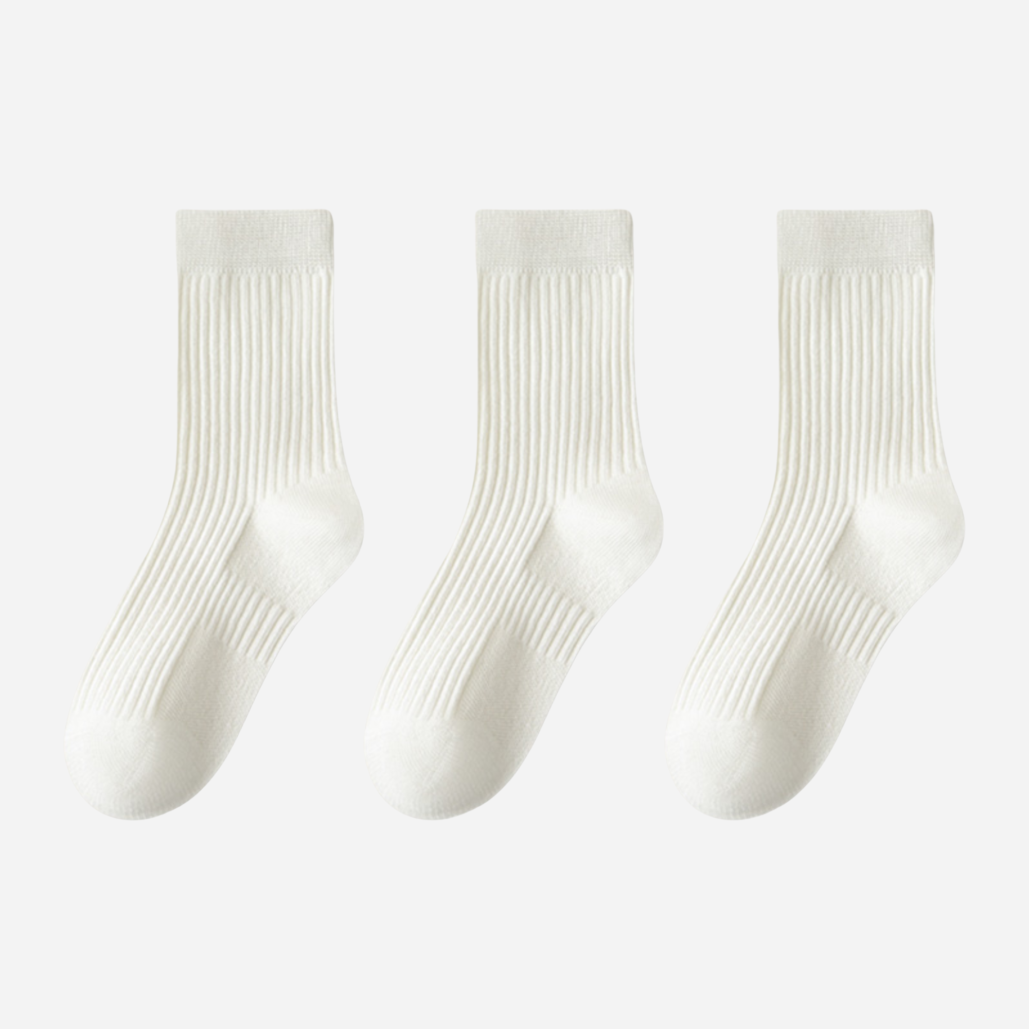 Kid's Unisex Ribbed Socks - 3 Pairs