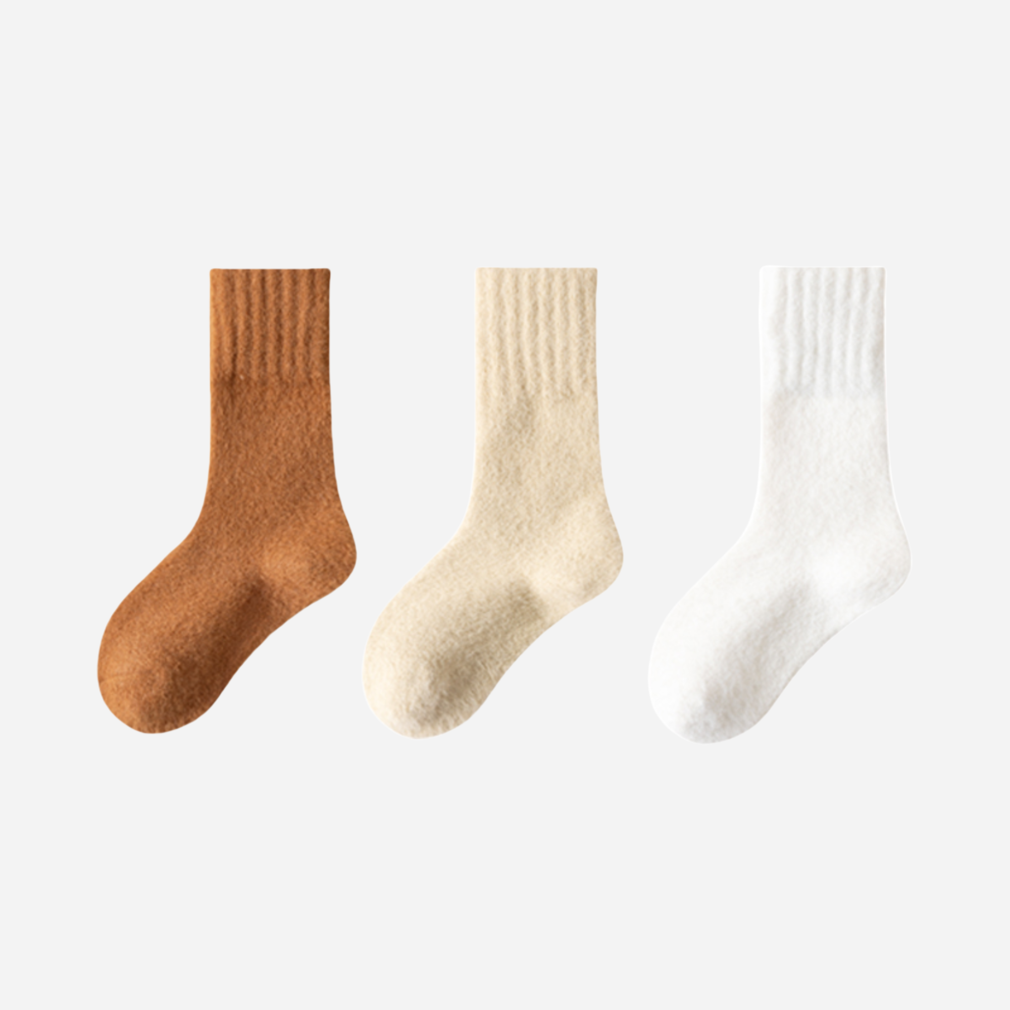 Kid's Ultra Soft Fuzzy Crew Socks - 3 Pairs
