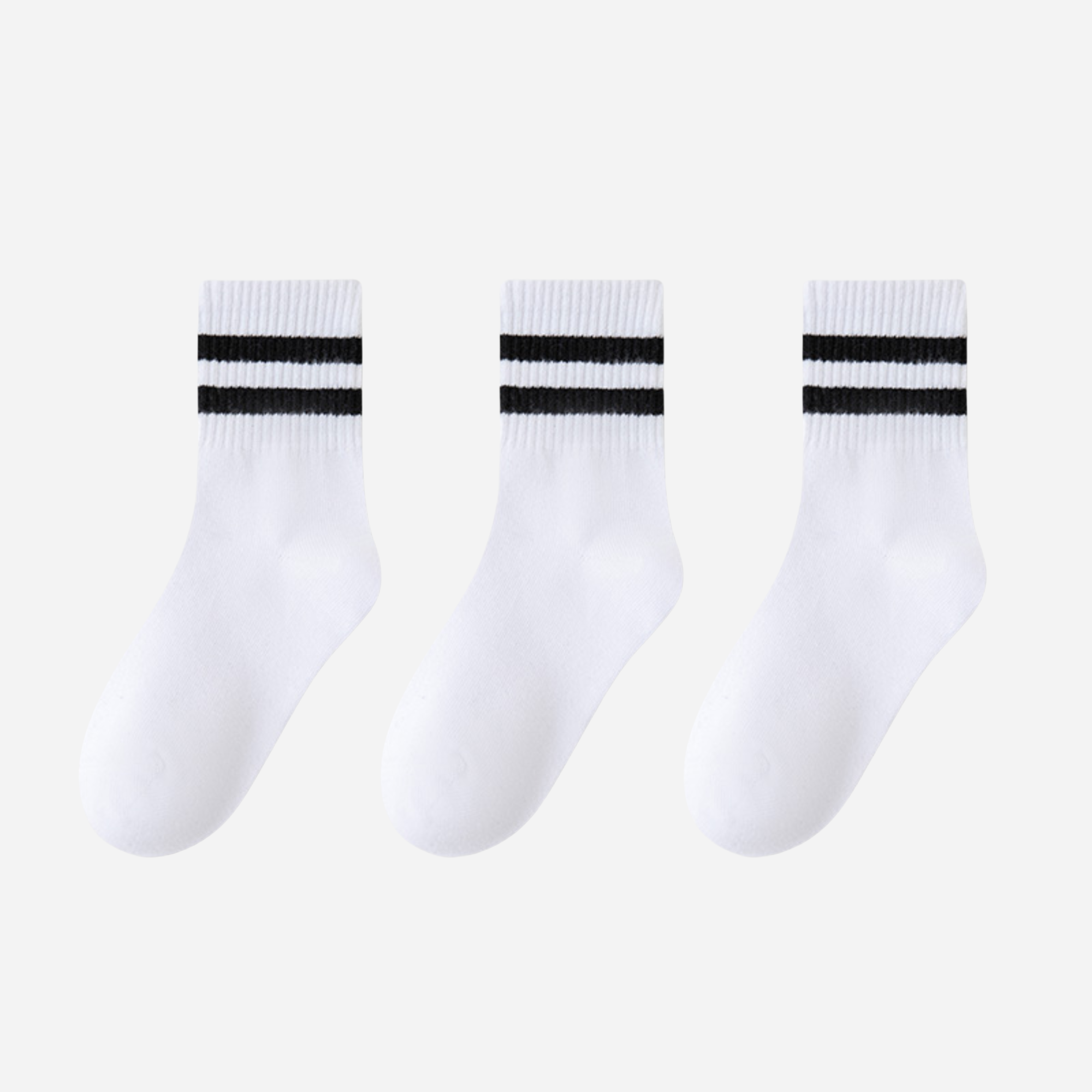 Kid's Retro Stripe Crew Socks - 3 Pairs