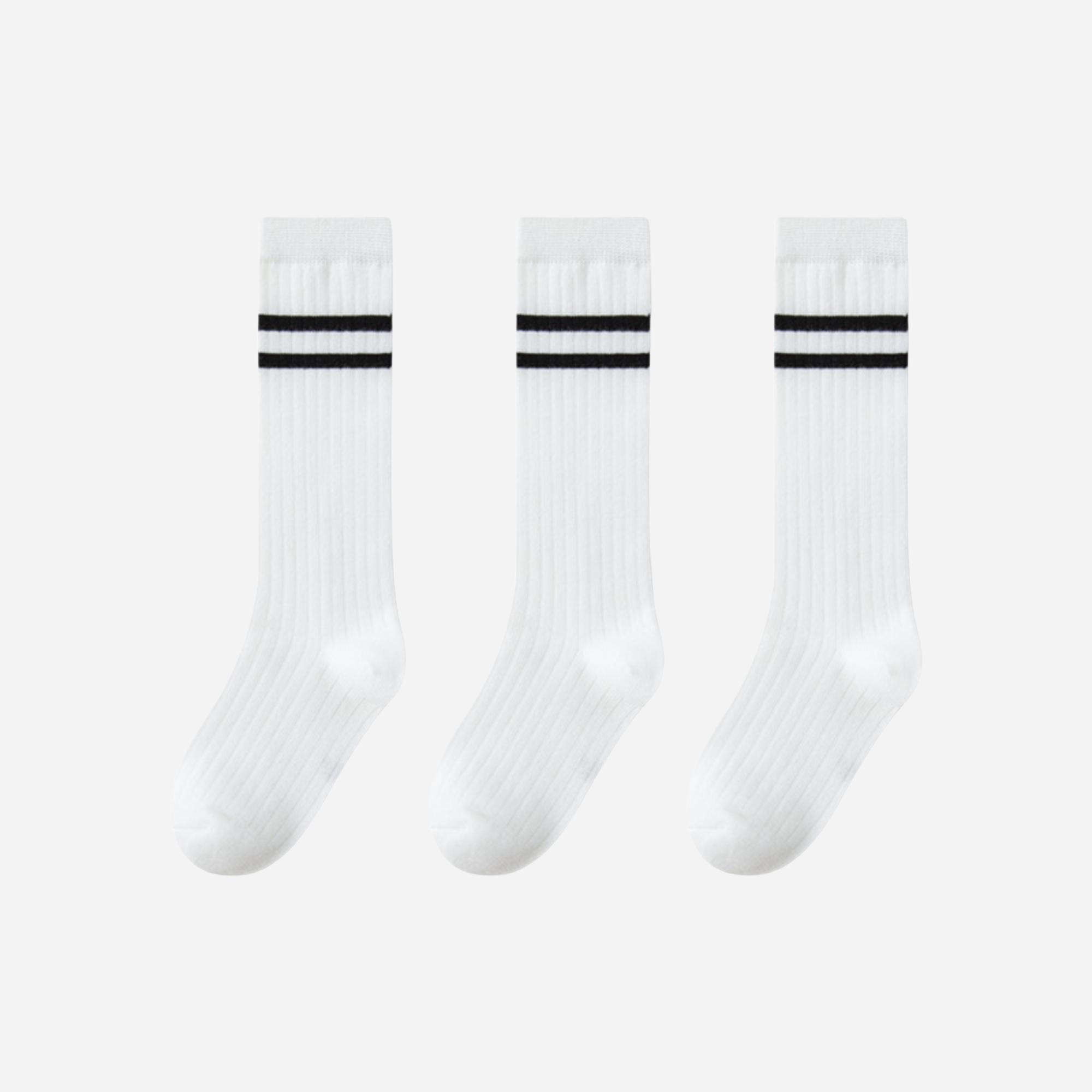 Kid's Varsity Stripe Knee High Socks - 3 Pairs