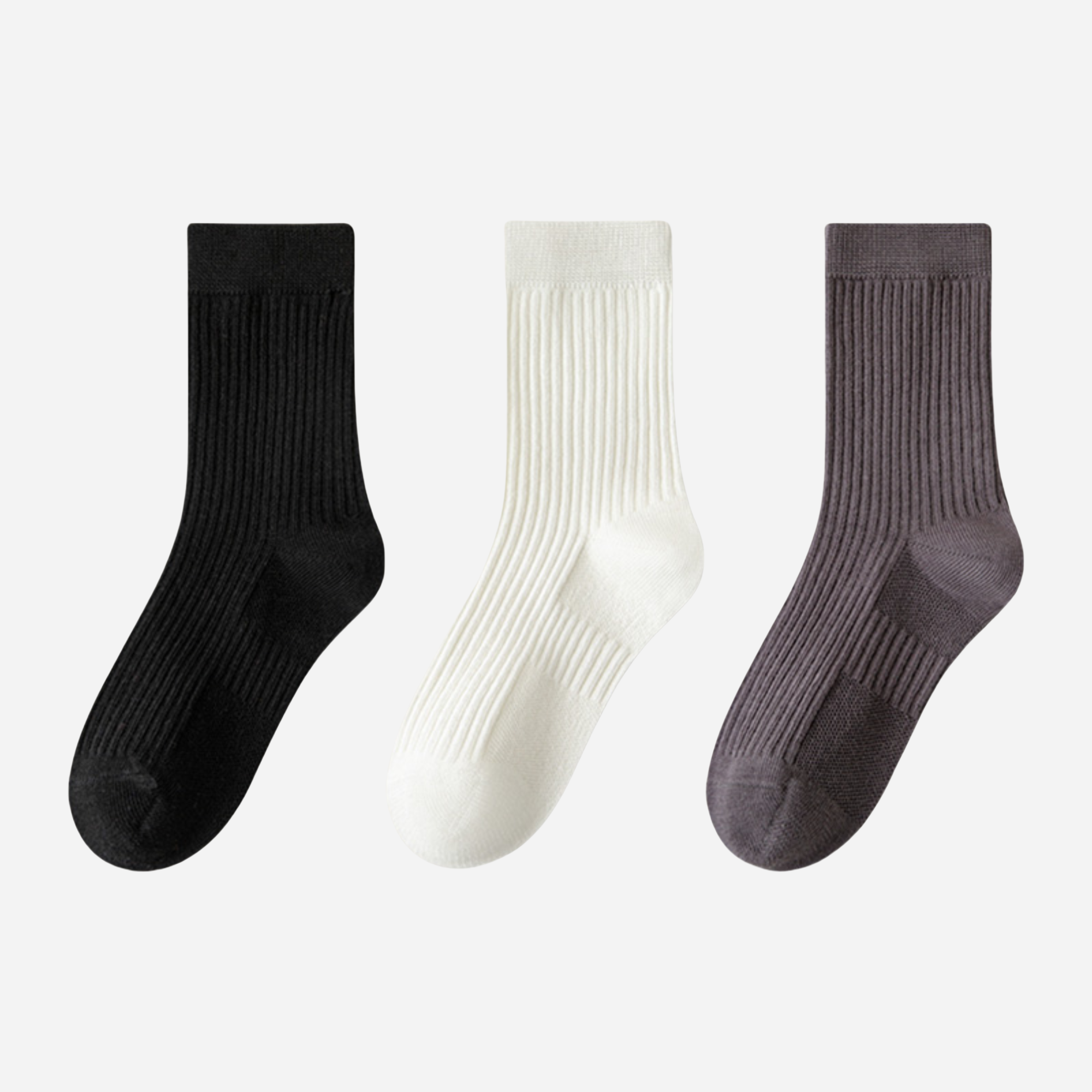Kid's Unisex Ribbed Socks - 3 Pairs