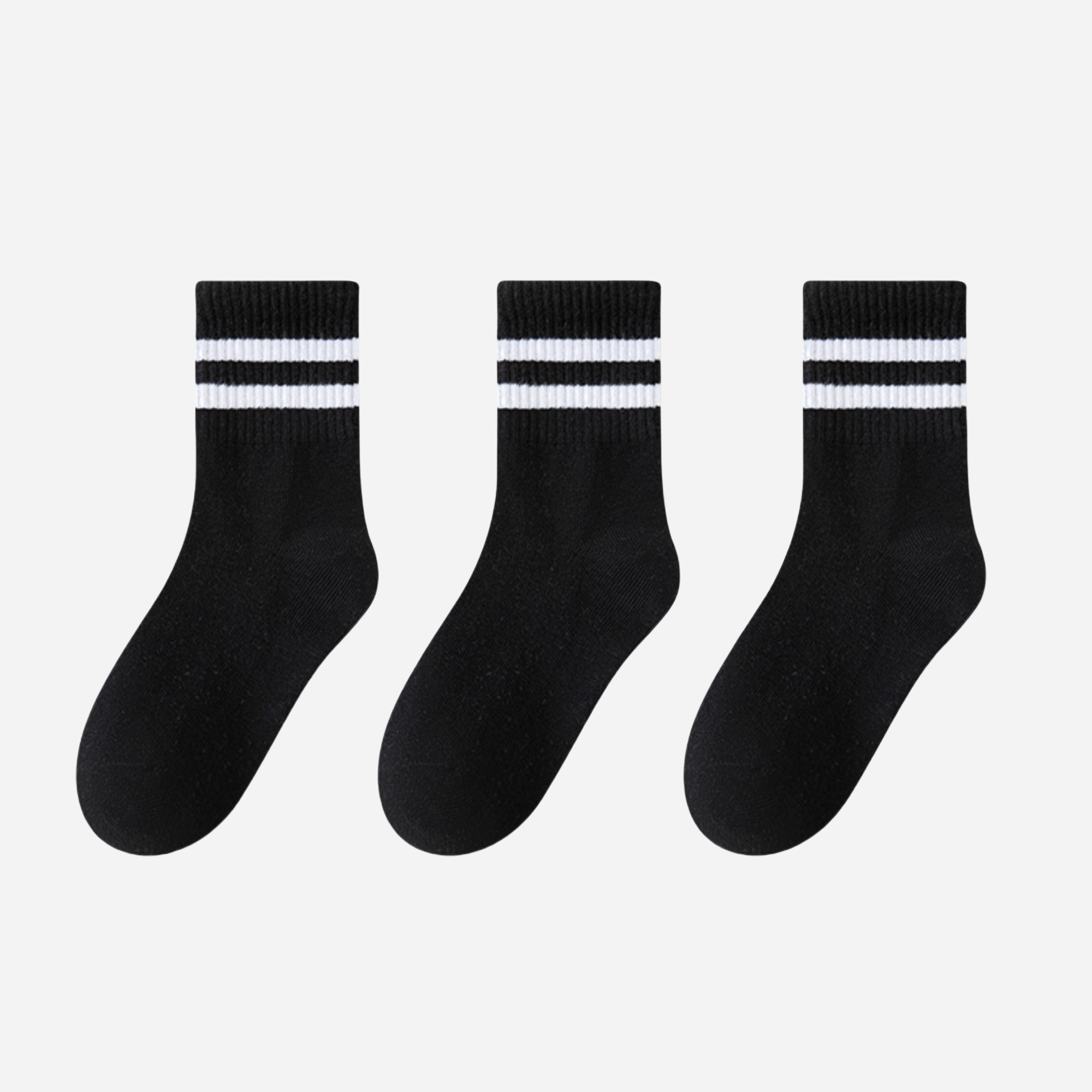Kid's Retro Stripe Crew Socks - 3 Pairs