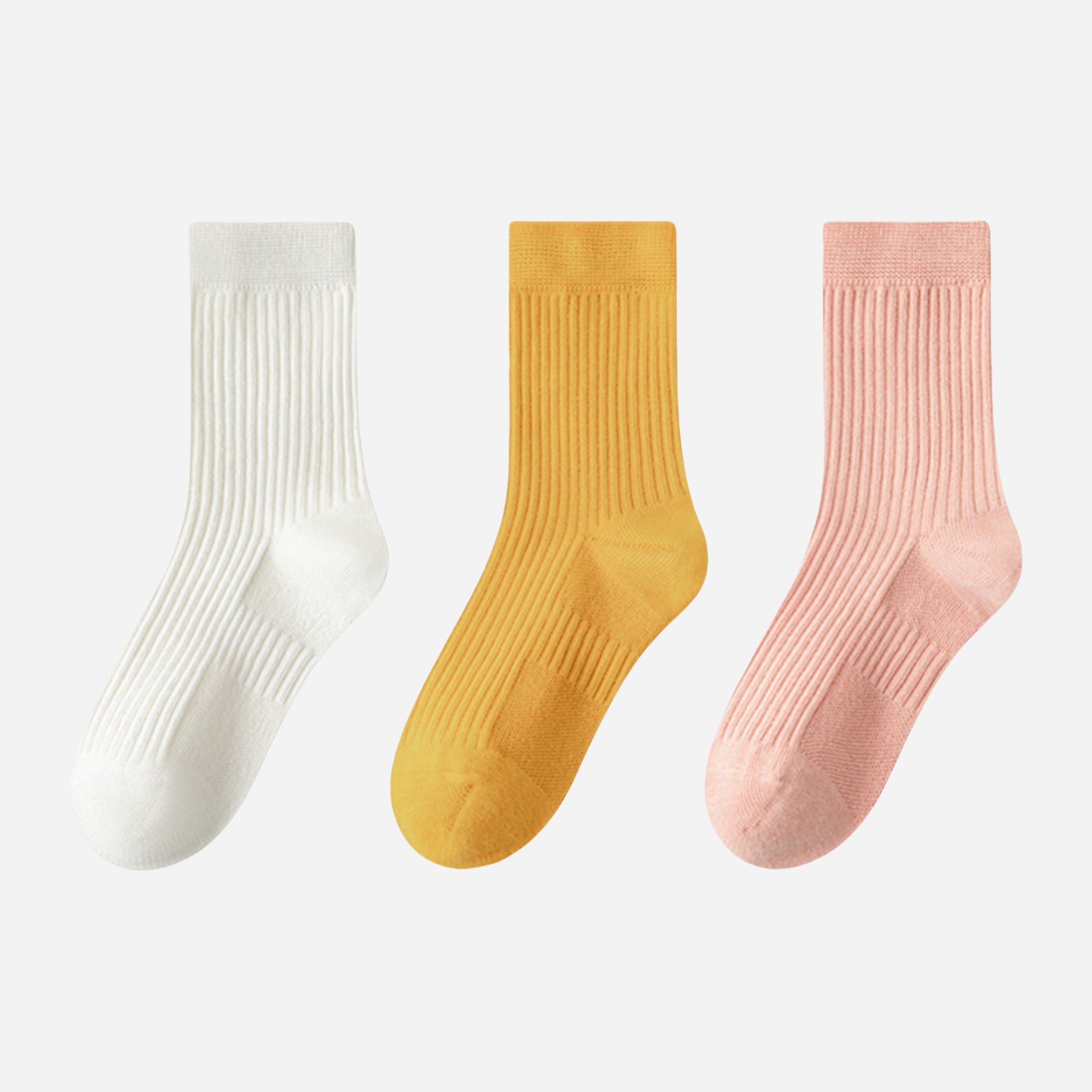 Kid's Unisex Ribbed Socks - 3 Pairs