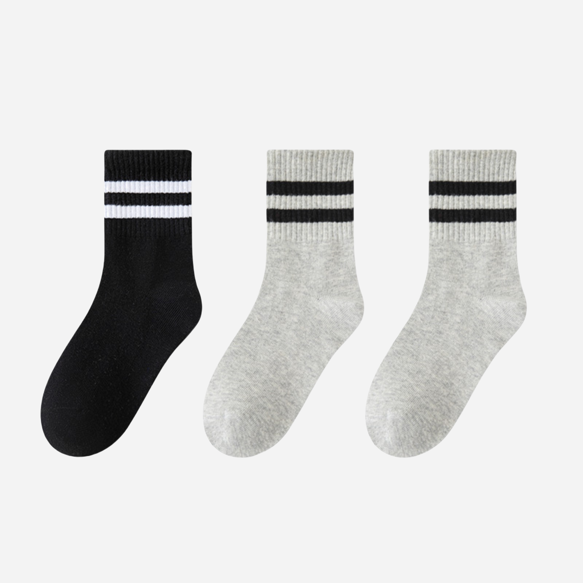Kid's Retro Stripe Crew Socks - 3 Pairs