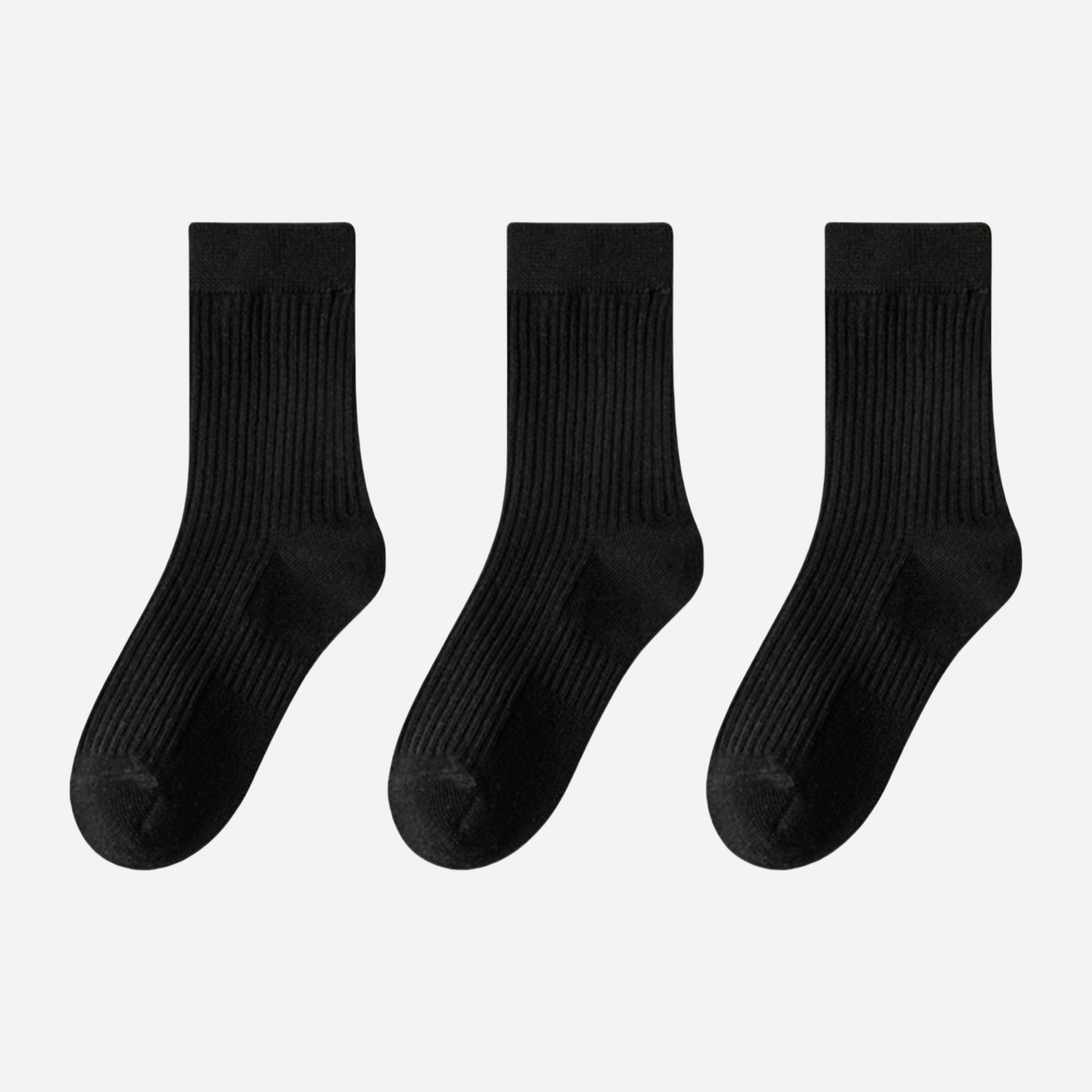 Kid's Unisex Ribbed Socks - 3 Pairs
