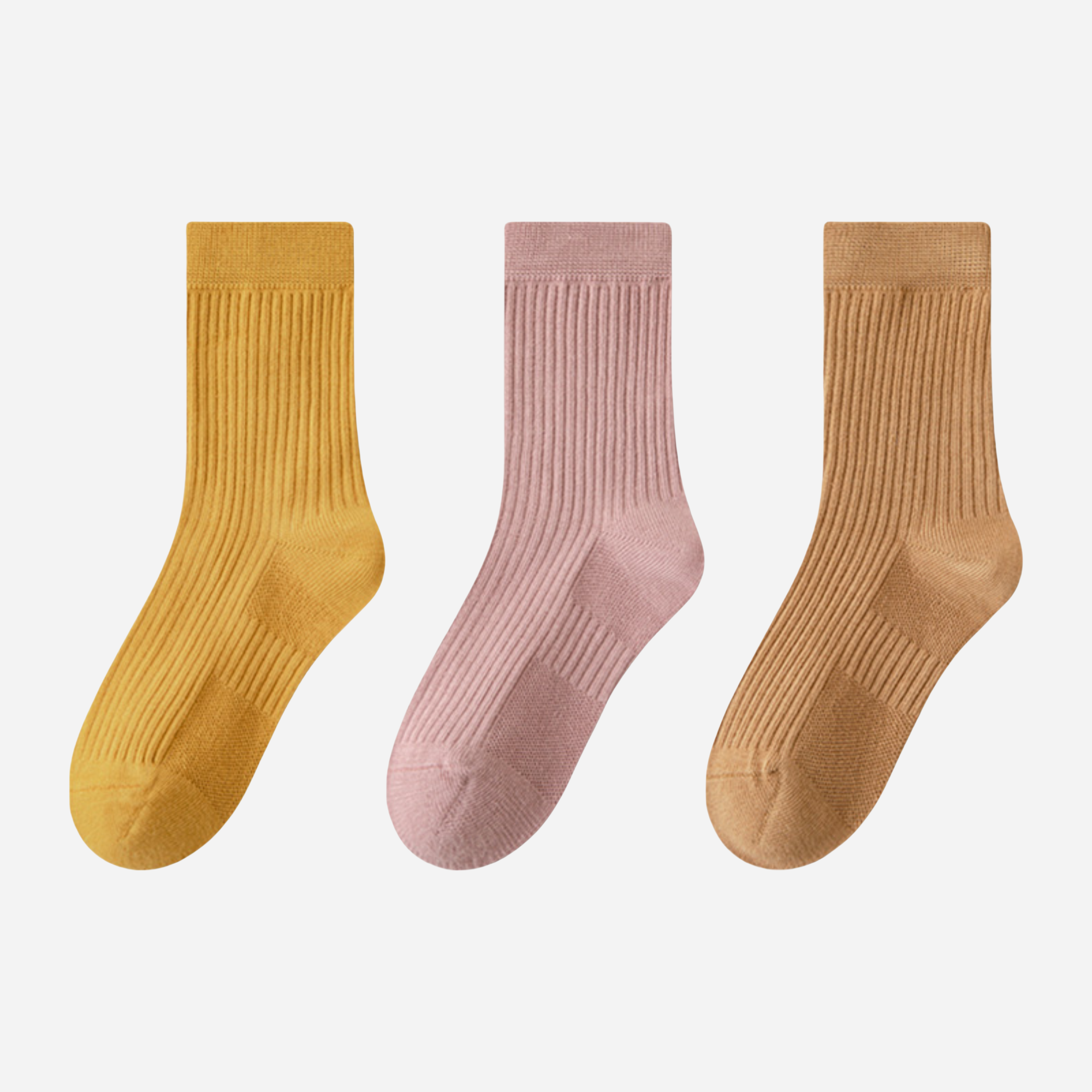 Kid's Unisex Ribbed Socks - 3 Pairs