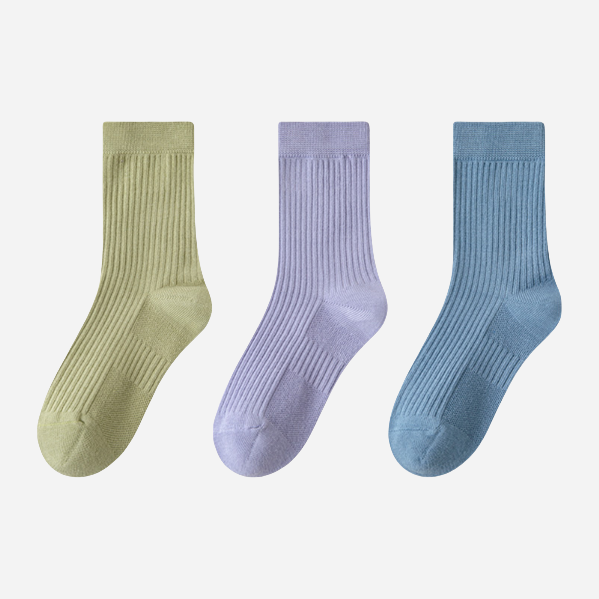 Kid's Unisex Ribbed Socks - 3 Pairs