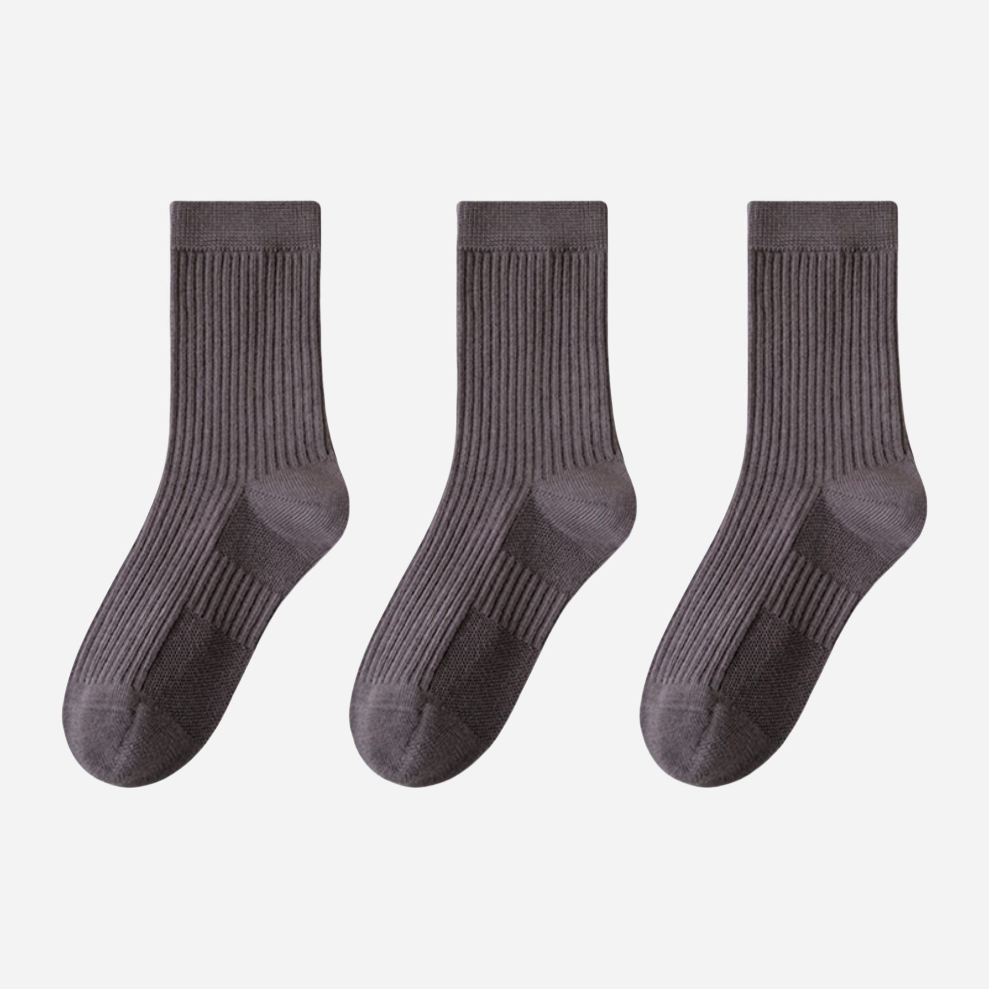 Kid's Unisex Ribbed Socks - 3 Pairs