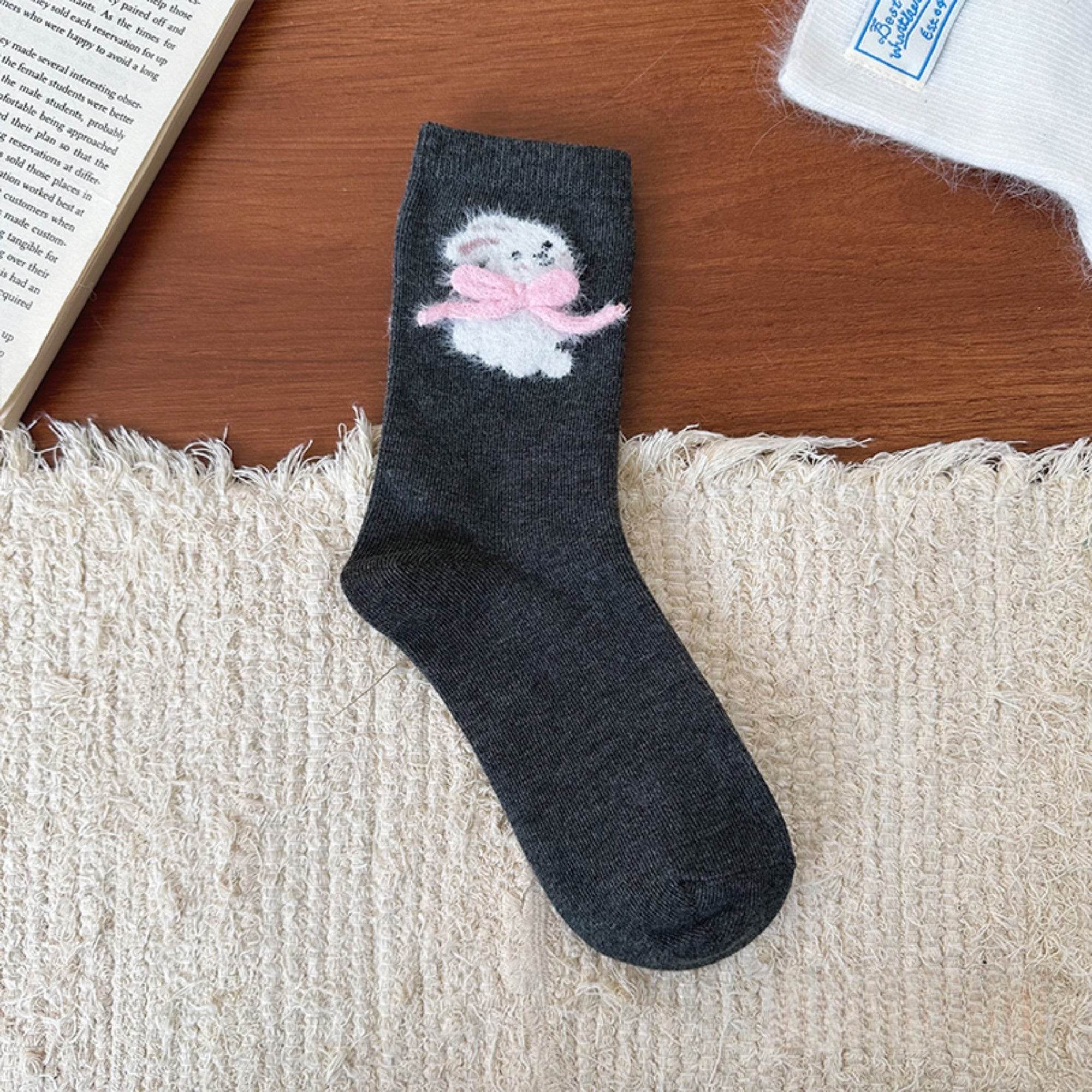 Women's Dainty Pet & Bow Crew Socks - Single Pair