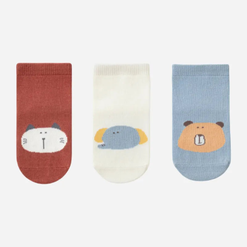 Babies' Baby Non-Slip Floor Socks -3 Pairs