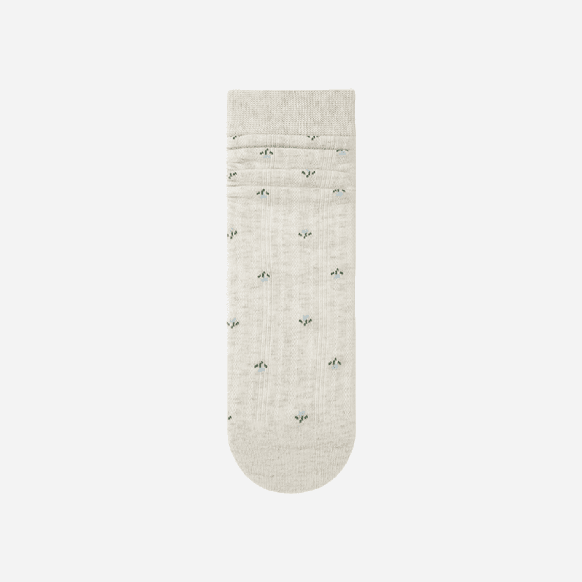 Women's Ditsy Floral Ribbed Cotton Socks - Single Pair