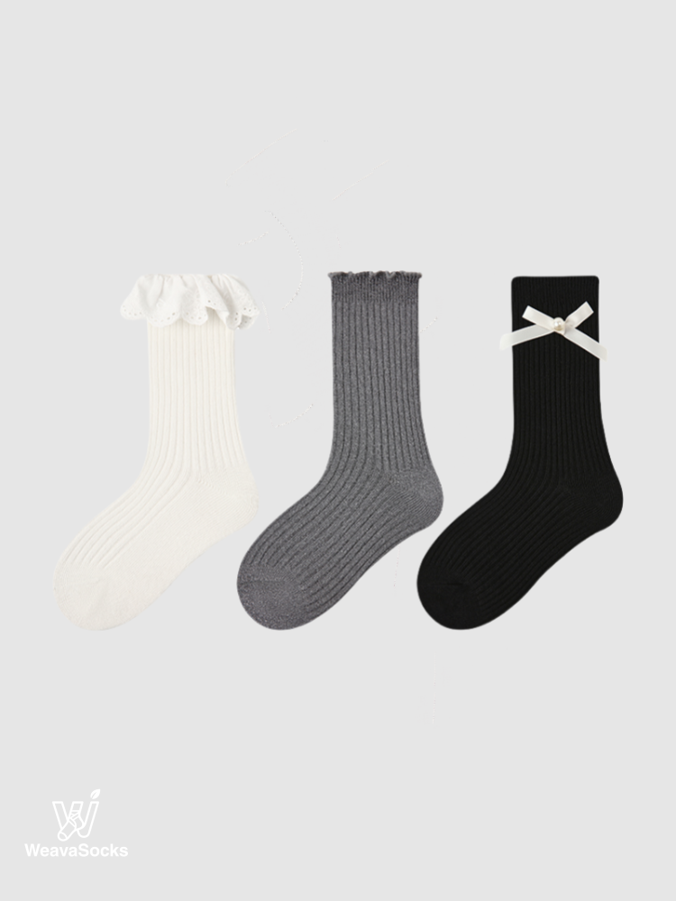 Kids' Monochrome Elegance-3 Pack