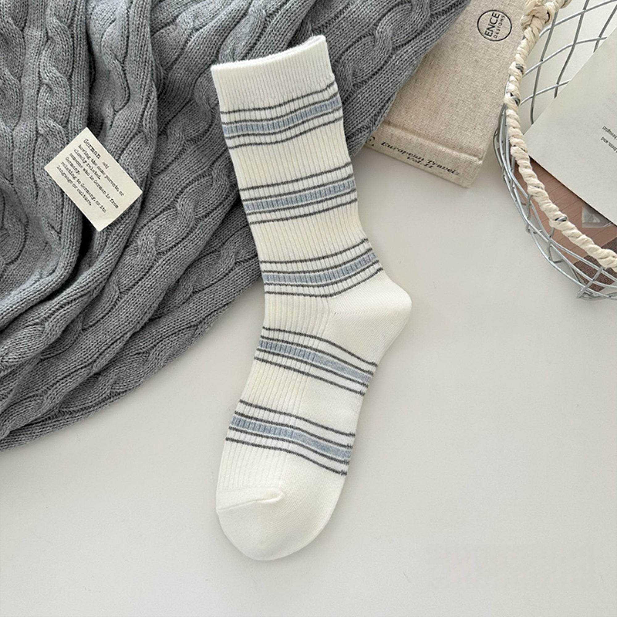 Women's Retro Varsity Striped Socks - Single Pair