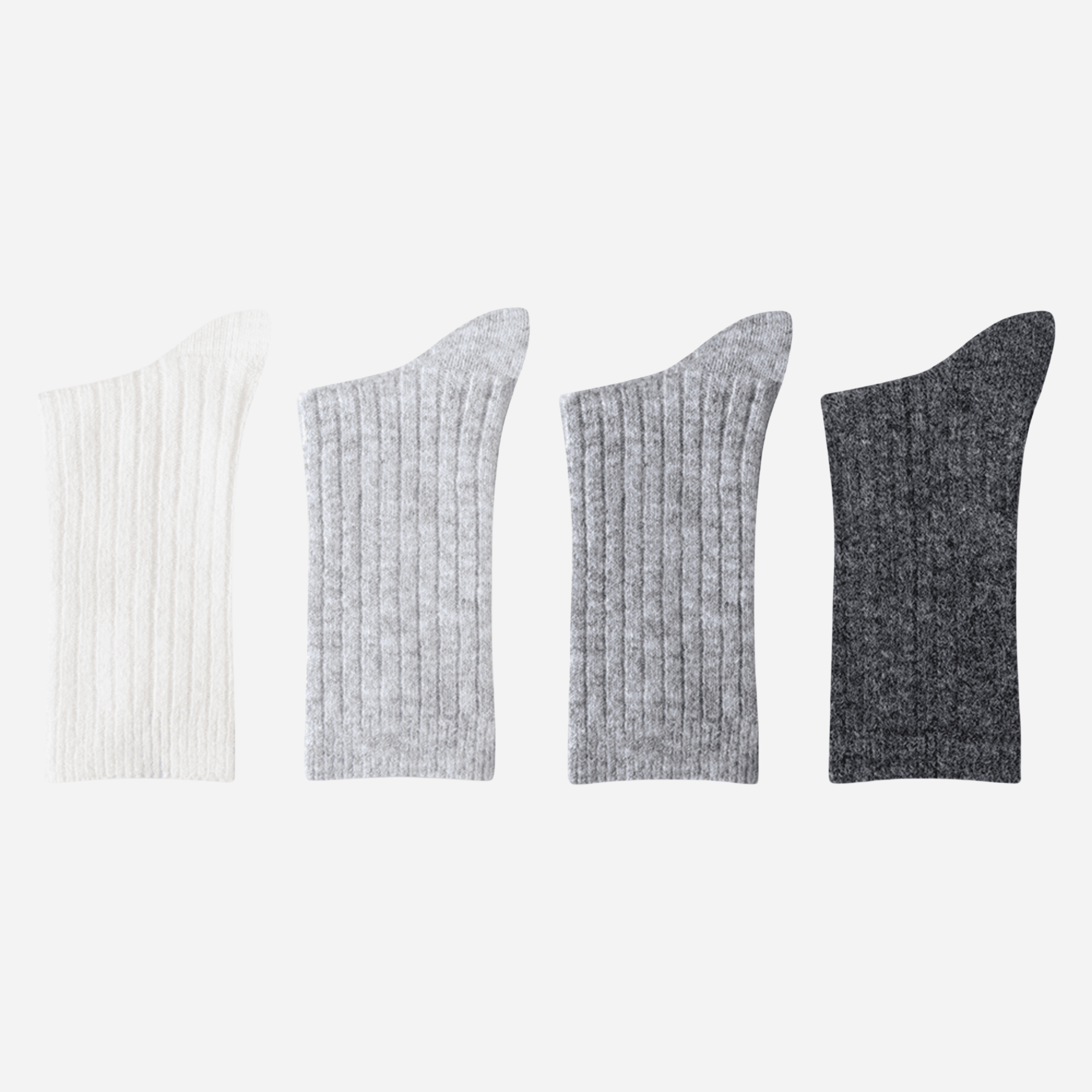 Women's Cozy Heathered Ribbed Crew Socks - 4 Pairs