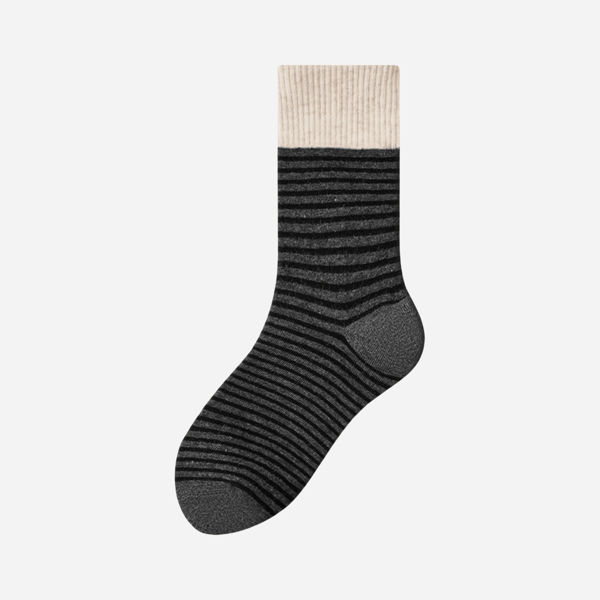 Women's Color Block Cuff Striped Socks - Single Pair